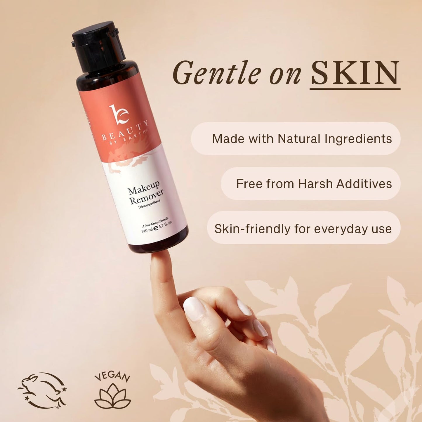 Makeup Remover - USA Made with Natural & Organic Ingredients Face and Eye Make Up Remover, Use with Wipes or Cotton Pads, Gentle Non-Greasy Makeup Remover for Dry, Oily and Sensitive Skin Types