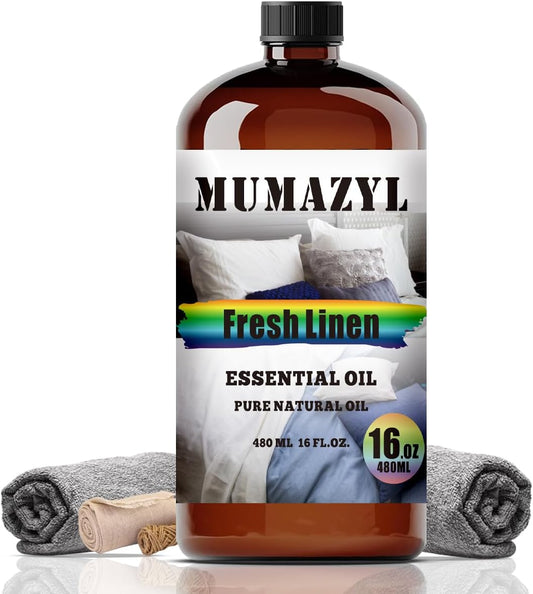 Fresh Linen Essential Oil, Fresh Linen Oil 16 Fl Oz 480ML for Diffuser Humidifier Yoga Cleaning DIY Candle Soap Making Fragrance Oils