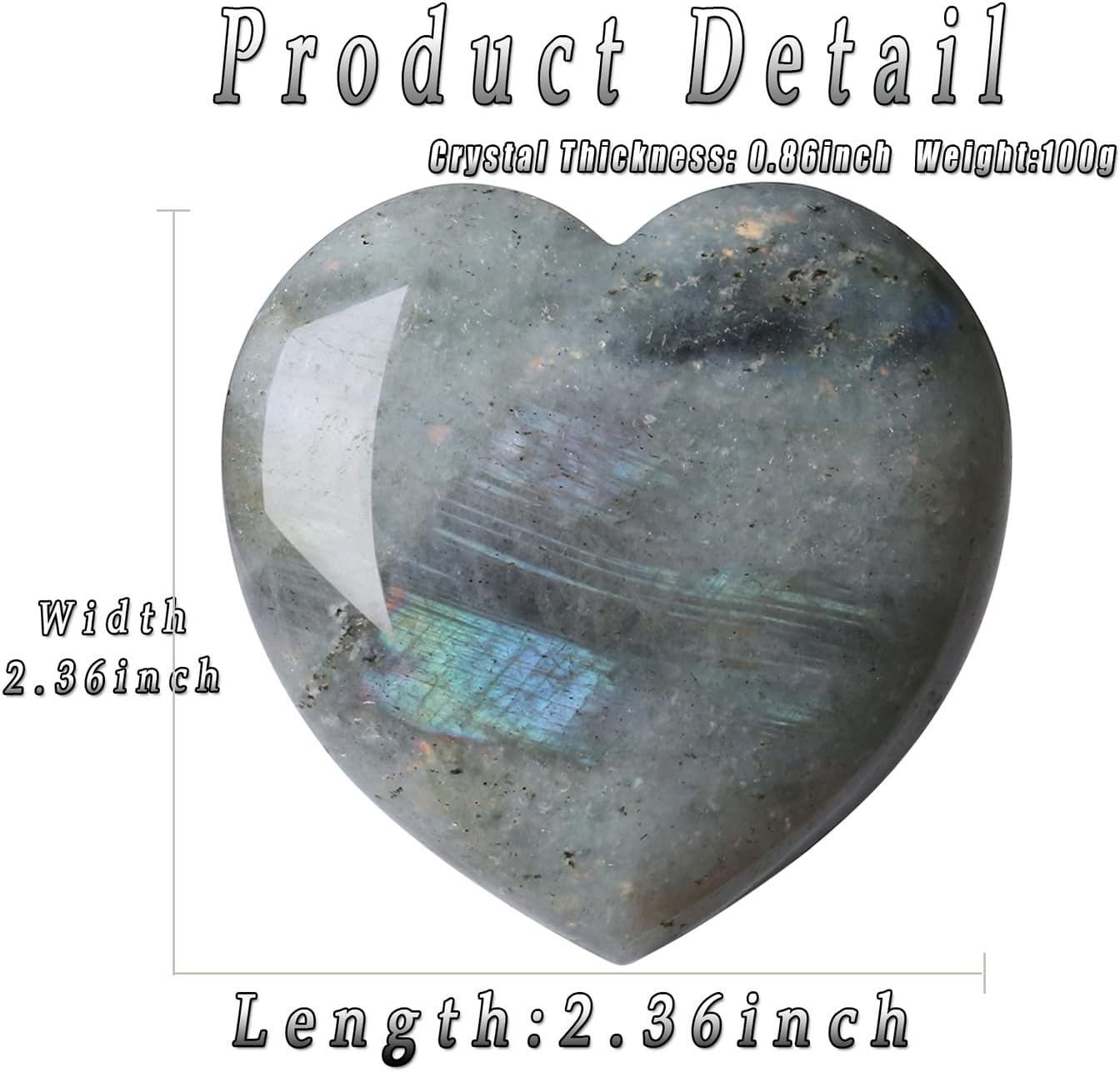 MAIBAOTA 60 mm Moonstone Crystals Large Heart Stone Healing Crystals Natural Crystal Heart Reiki Gemstone Polished Heart Shaped Rocks Meditation Mothers Day Crystal Gifts for Mom Her