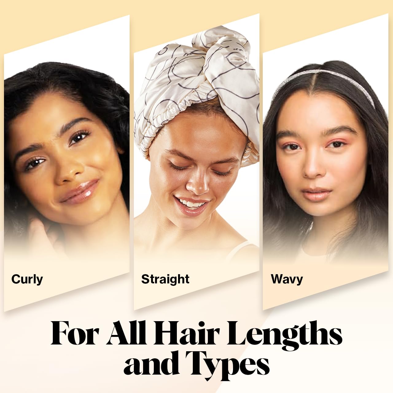 Kitsch Mickey/Minnie x Satin Microfiber Hair Towel Wrap for Women - Super Absorbent, Quick Dry, Anti-Frizz, for Long & Short Hairs, Turbans for Women, Hair Wrap - Mickey Maze