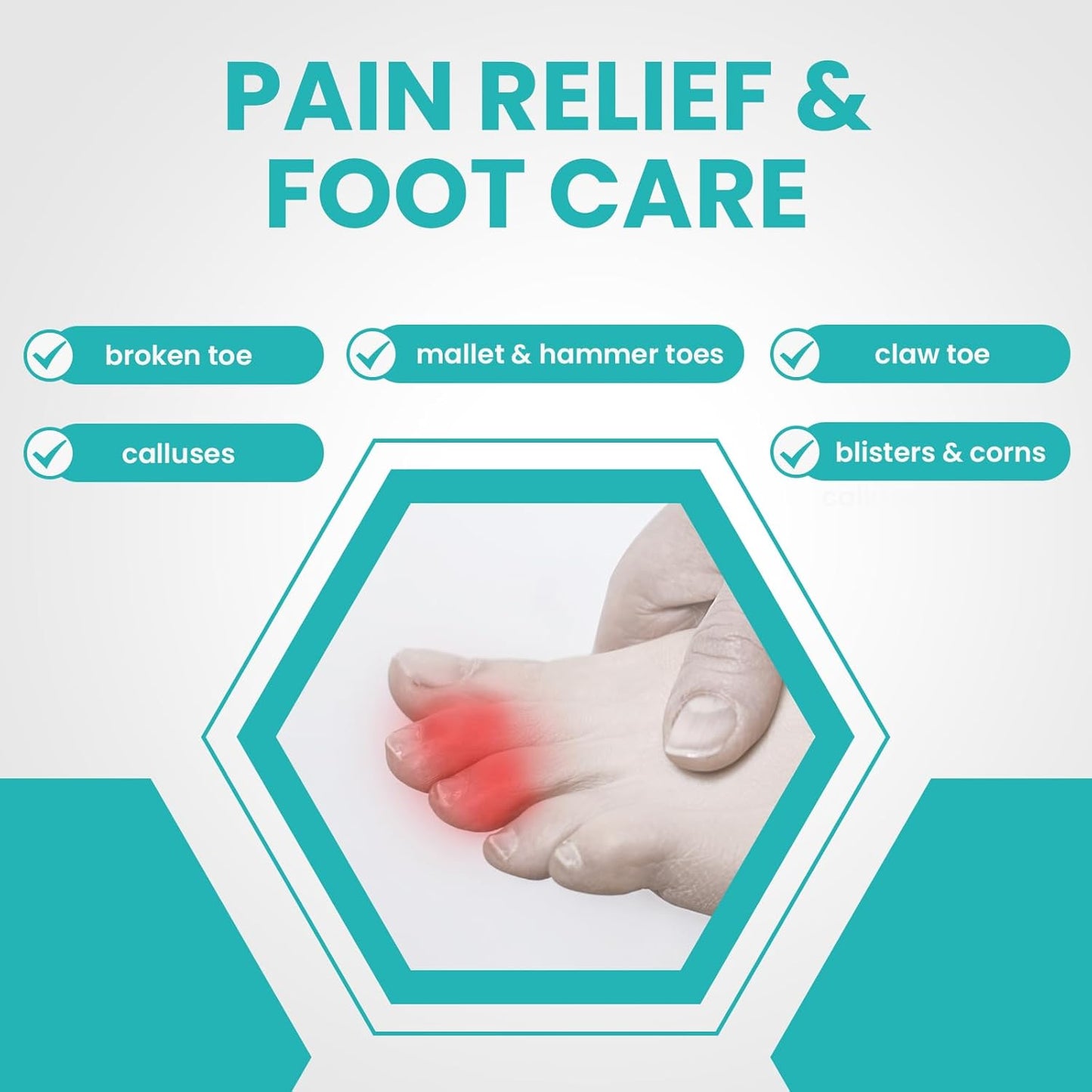 10 Pack Hammer Toe Corrector Toe Splint for Broken Toes,Brace Orthopedic Separator, Cushioned Bandages, Heal Wrap Toe Straighteners for Crooked Toes (Black+10S）