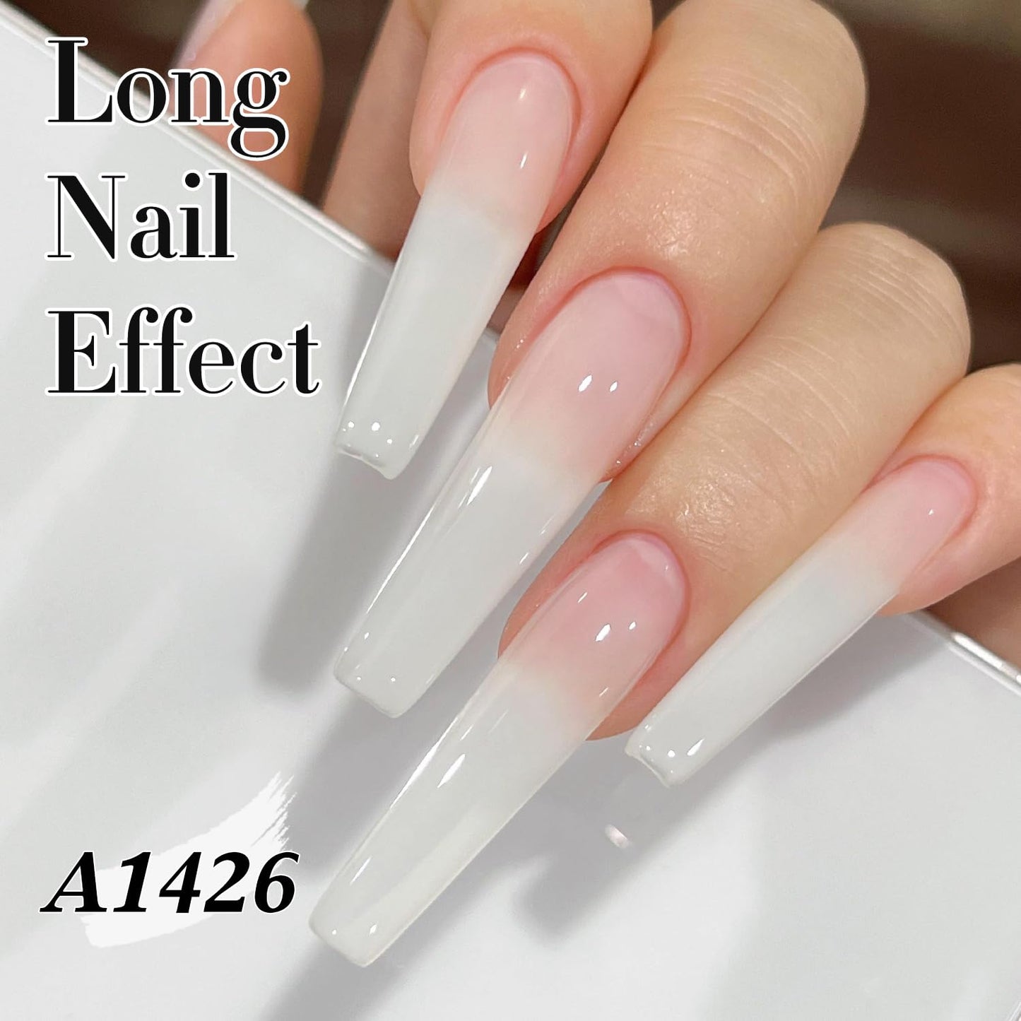 Double Rhythm Gel Nail Polish Set of 6 Colors Baby Light Pastel Milky Nail Polish Starter Kit Art DIY Salon Home (Jelly Sheer Pink Nude White,Kit37)