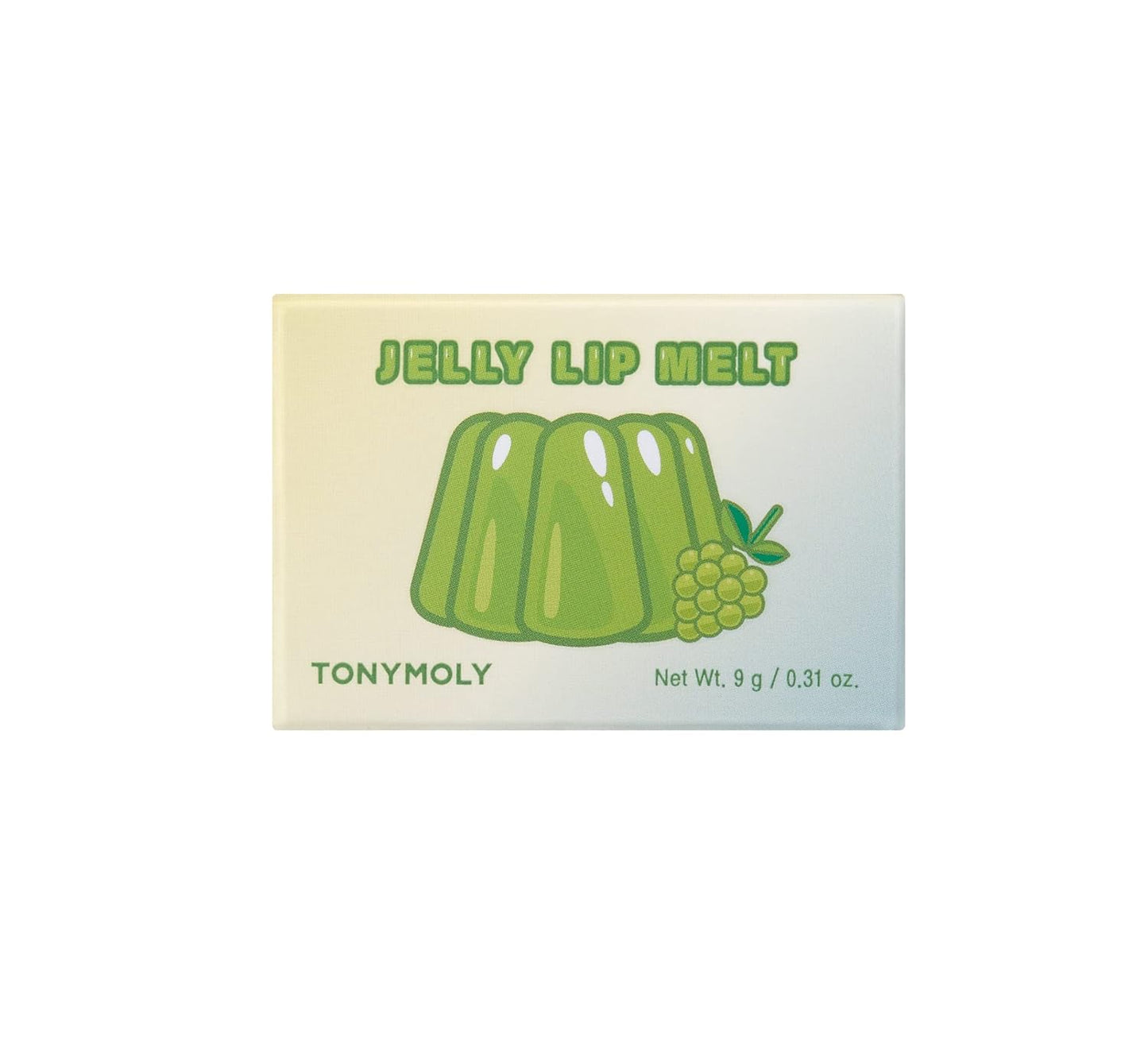 TONYMOLY Jelly Lip Melt Green Grape – Hydrating & Moisturizing Lip Balm with Green Grape Extract, Nourishing Jelly Formula, Non-Sticky Gloss, 0.31 oz
