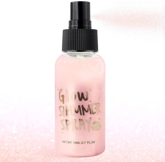 Glitter Spray for Hair and Body, Glitter Body Spray, Quick-Drying Waterproofing Body Shimmer Suitable for Festival Rave