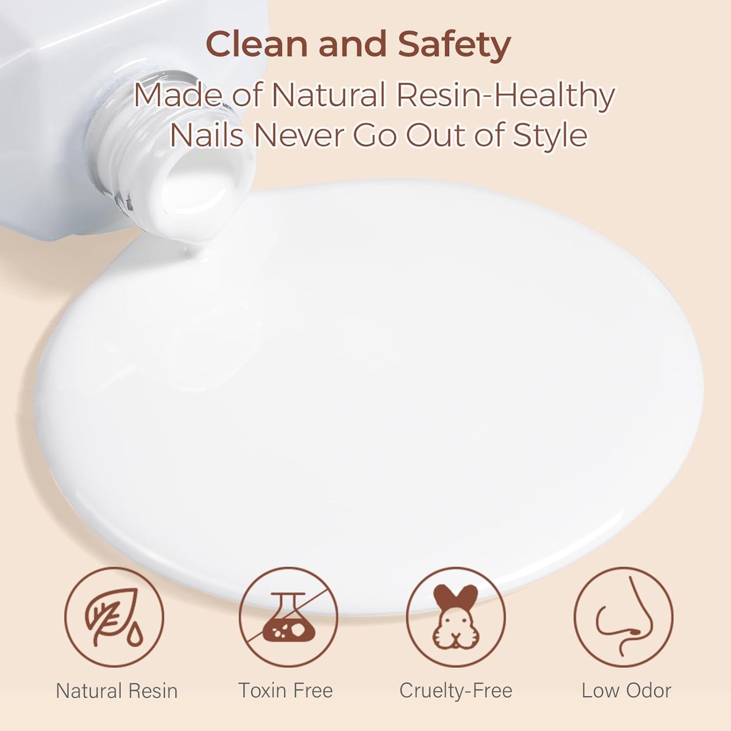 AILLSA Gel Nail Polish 15ML White Gel Nail Polish for French Gels Long Lasting Soak Off U V Gels Nails French Manicure Nail Art & Home Salon 0.51 Fl Oz