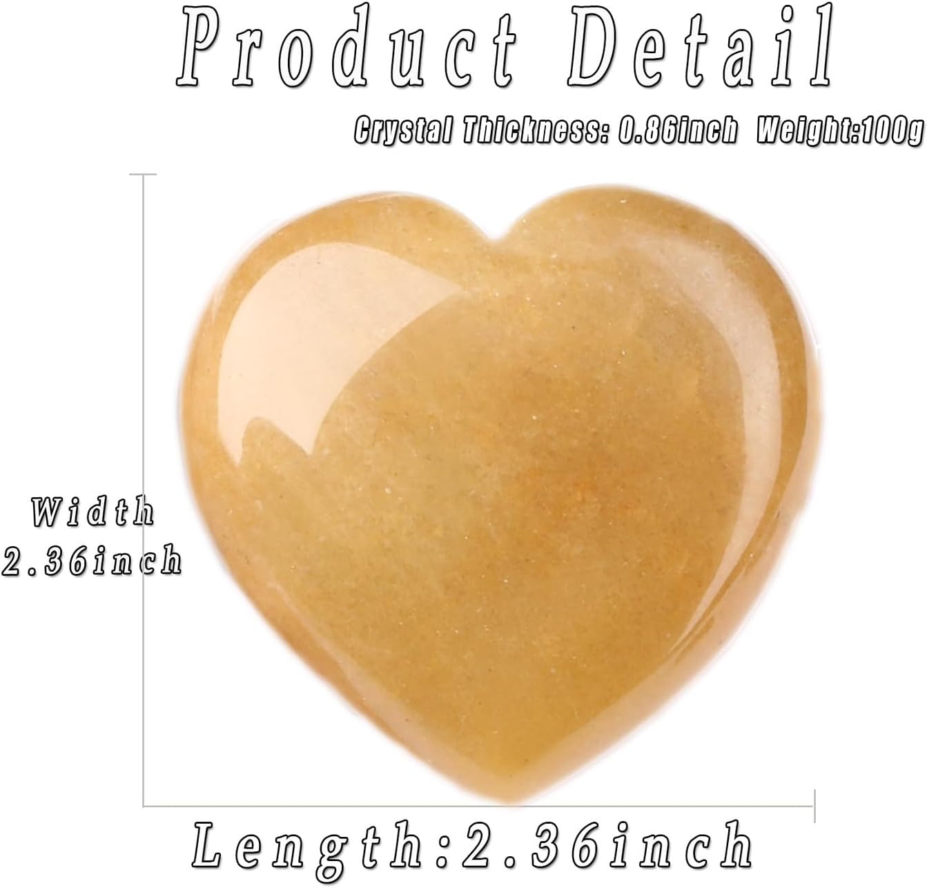 MAIBAOTA 60 mm Topaz Crystals Large Heart Stone Healing Crystals Heart Reiki Crystal Gemstone Polished Heart Shaped Rocks Meditation Mothers Day Crystal Gifts for Mom Her