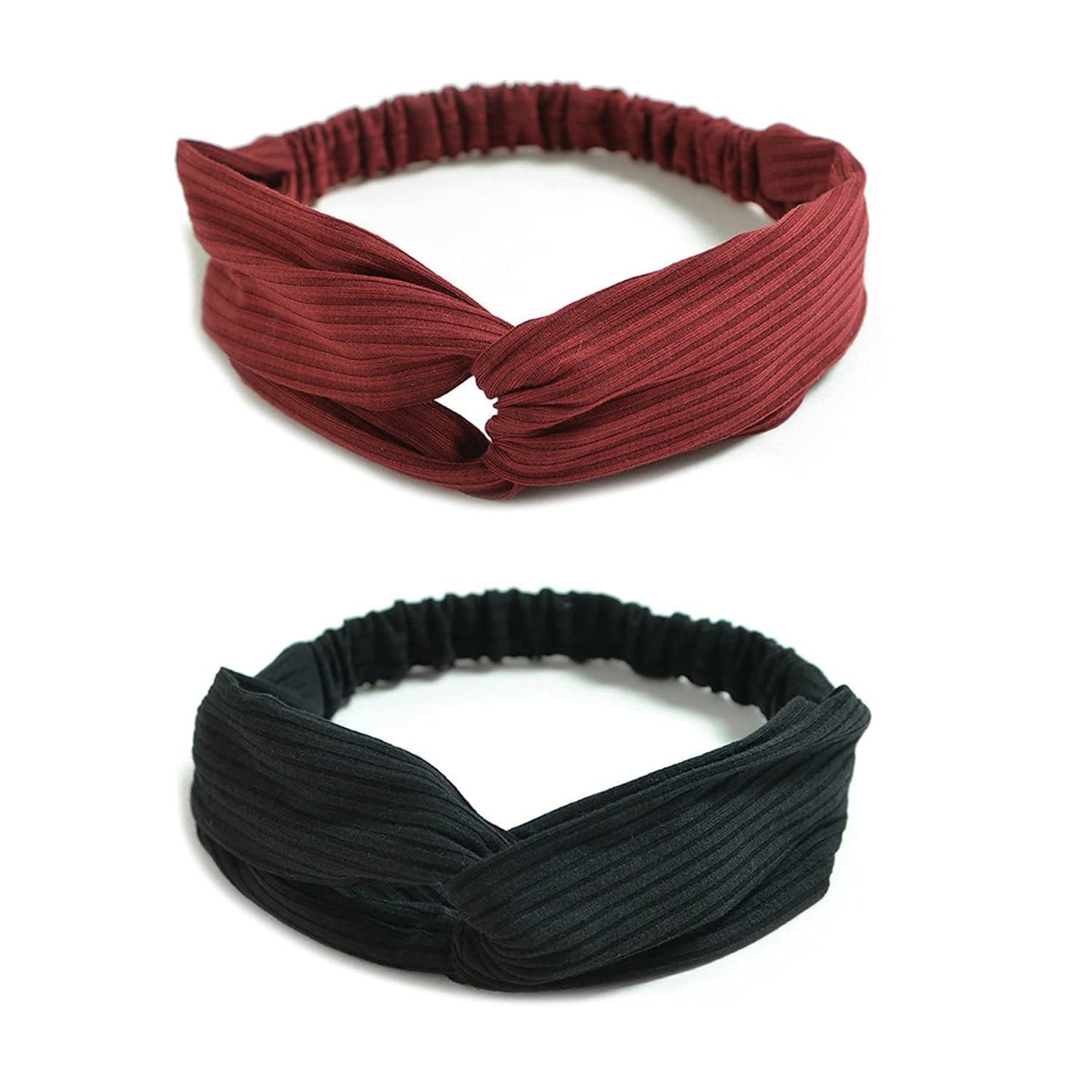 DRESHOW 10 Pack Boho Headbands for Women Girls Criss Cross Elastic Hair Band Twisted Head Wrap