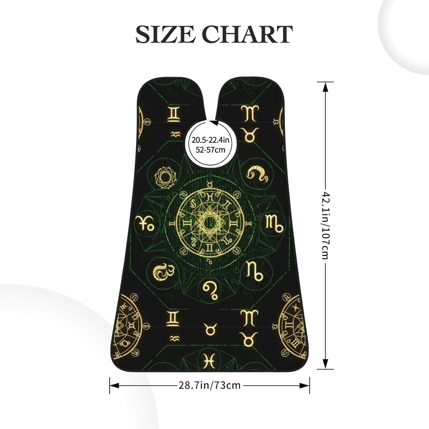Men's Beard Maintenance Apron, Waterproof & Easy Clean, Sacred Geometric Zodiac Symbol Magic Occult