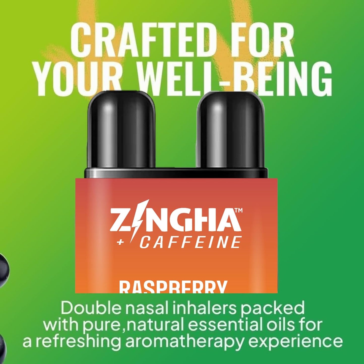 Caffeinated Aromatherapy Nasal Inhaler Stick – Natural Energy Boost with Essential Oils + Caffeine – Focus, Refresh & Breathe Easy (Chocolate Covered Strawberry)