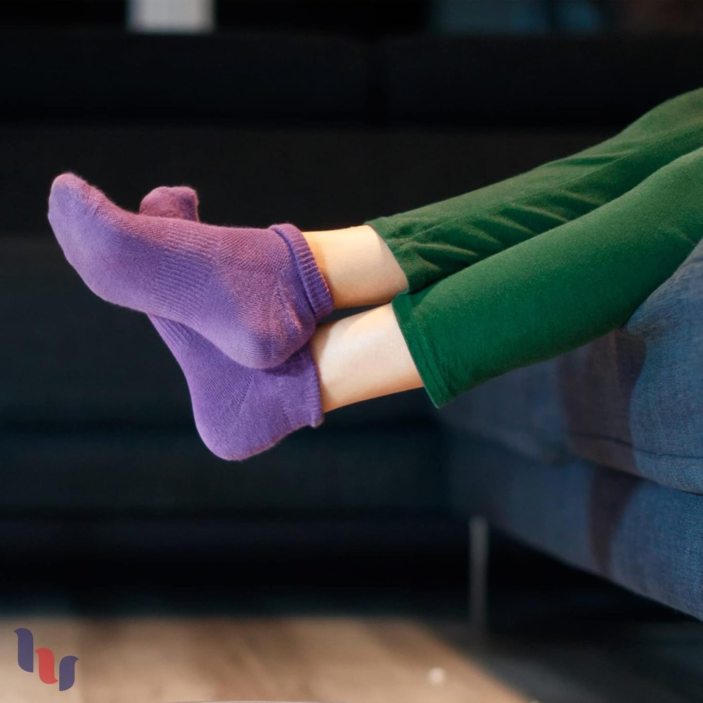 Hugh Ugoli Women's Cotton Diabetic Ankle Socks, Wide, Loose, Stretchy, Seamless Toe, Non Binding Top Semi Cushion, 3-6 Pairs