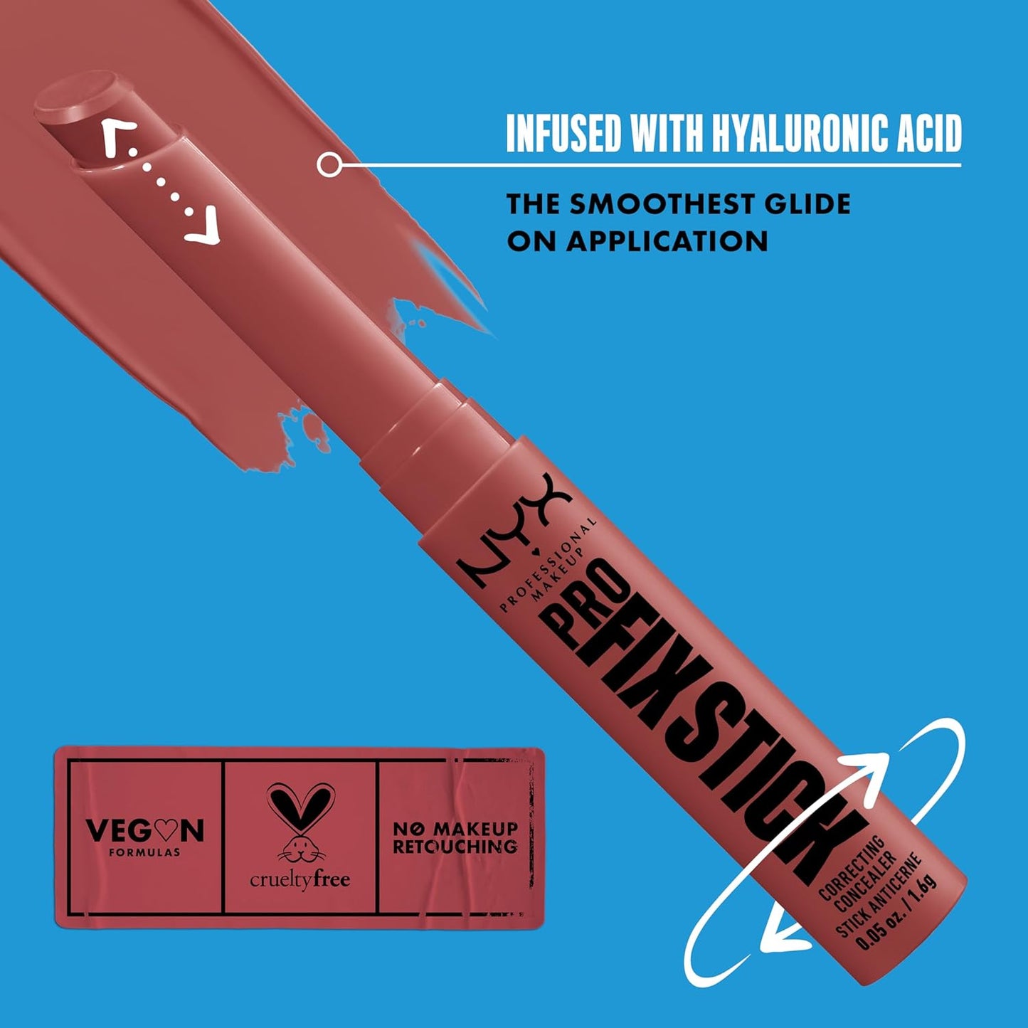 NYX PROFESSIONAL MAKEUP Pro Fix Stick Correcting Concealer, Buildable Medium Coverage Concealer Stick - Sienna