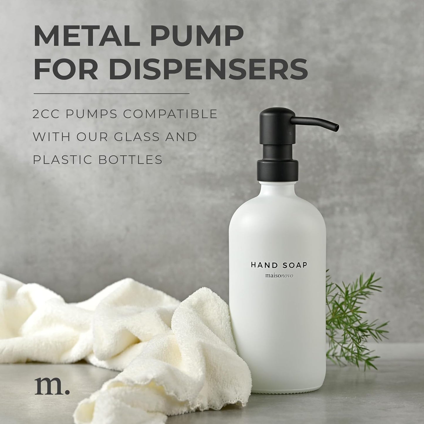 MaisoNovo Soap Pump Replacement - 2X Black Metal Pumps - Pump Dispenser - Soap Dispenser Pump Replacement - Stainless Steel Soap Pump - Pump for Soap Dispenser