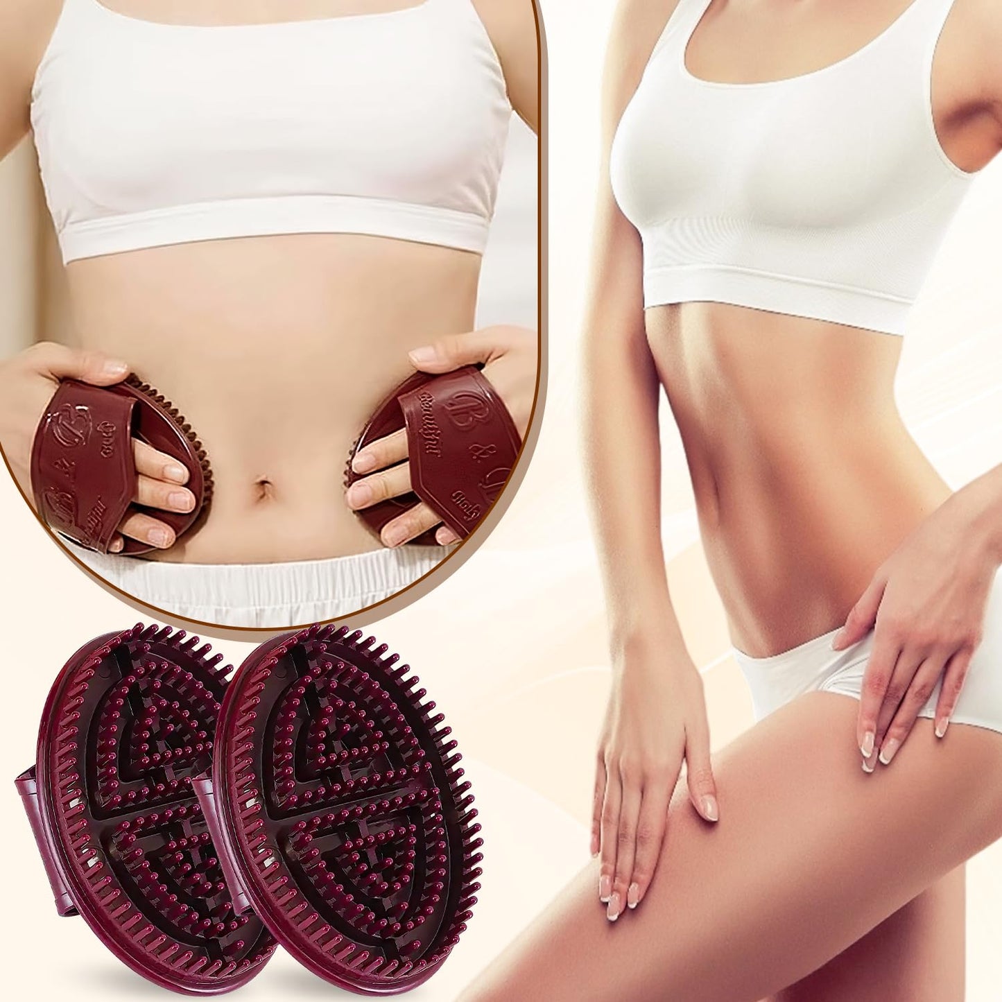 Meridian Brush Massage, 2Pcs Massage Brush for Full Body SPA Massager Relaxation, Acupressure Meridian, Scalp Massage, Full Body Relaxation Comb