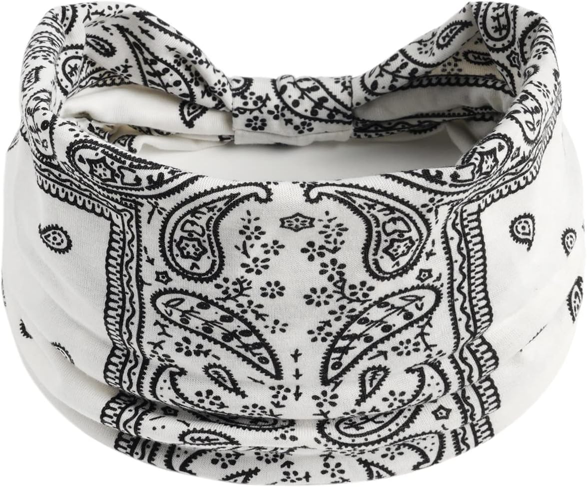 K-Elewon 3 Pack Women Wide Elastic Head Wrap Headband Sports yoga Hair Band