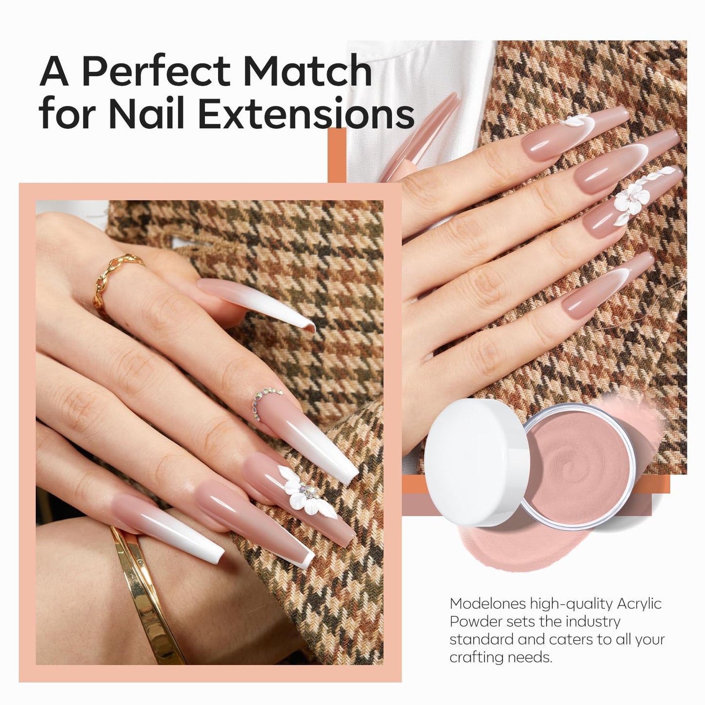 Modelones Acrylic Powder, 4.23oz Upgraded Dark Pink Nail Acrylic Powder for Nail Art 3D Carving French Nails Extensions, Non-Yellowing, Gifts for Women