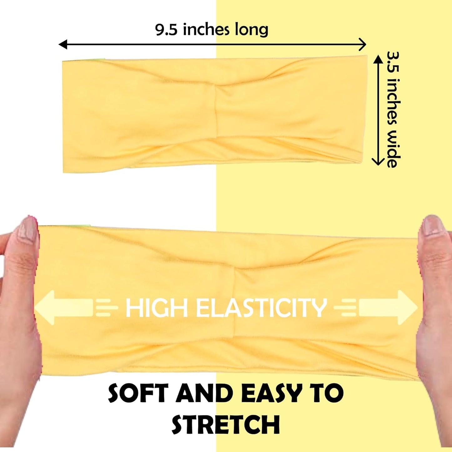 Lotus78, Pack of 8 Wide Headbands for Women Non Slip, Fashionable Sports Hair Bands for Women's Hair, Soft Elastic Stretchy Head Bands, Yoga Workout Headbands for Women Daily Fashion(Breeze icon)