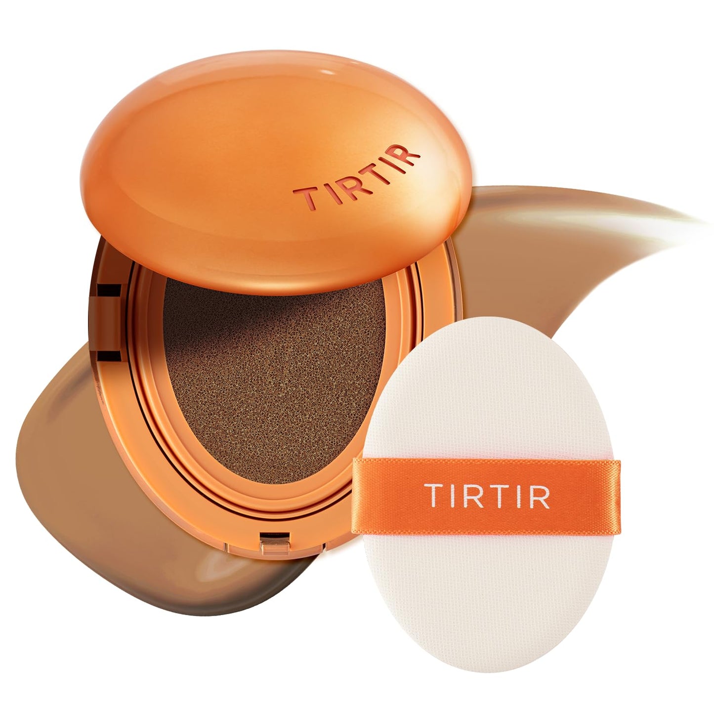 TIRTIR Mask Fit Ai Filter Cushion Foundation | AI-Like Semi-Matte Finish - Up to 72-Hour Medium to Full Coverage Korean BB Cushion Make up Beauty, #37N Peanut Almond, 0.63 Fl Oz