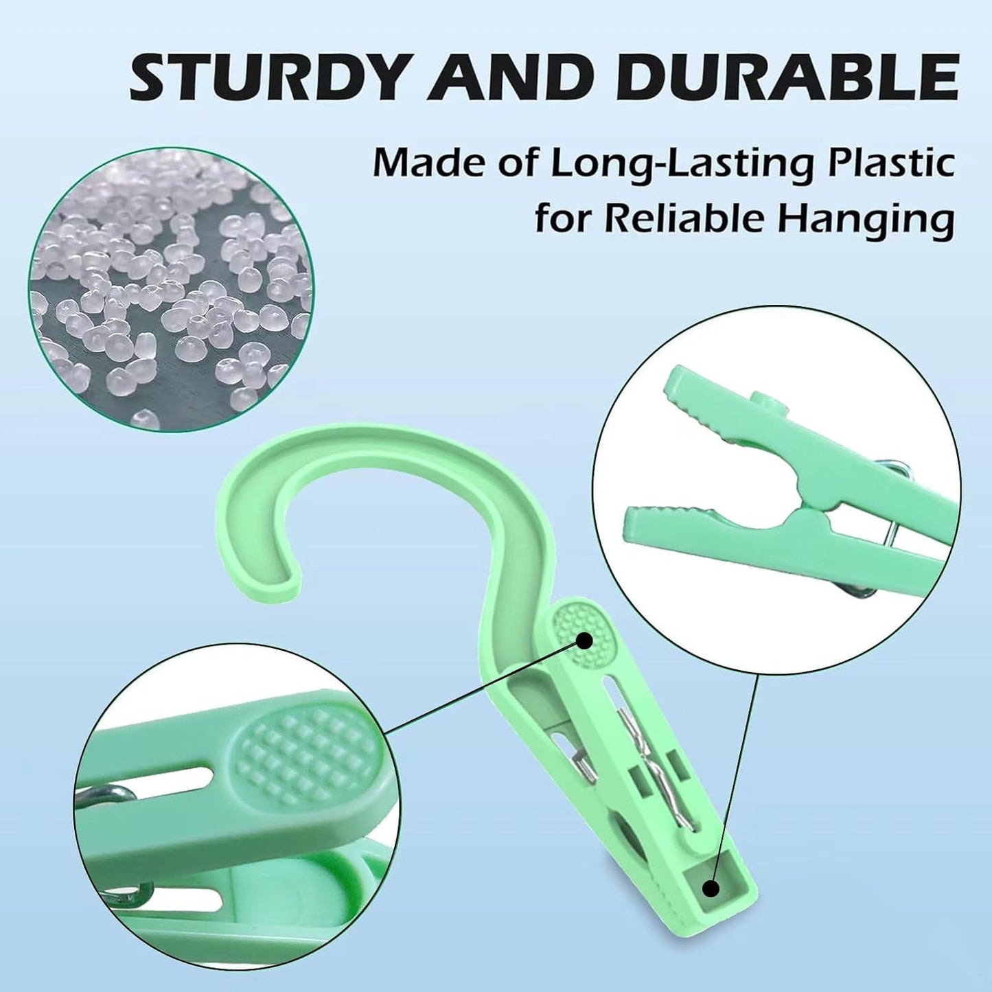 24pcs Laundry Hooks Clip Plastic Clothes Hangers Pins Super Strong Hanger Clips for Bathroom Travel Portable,Multicolor