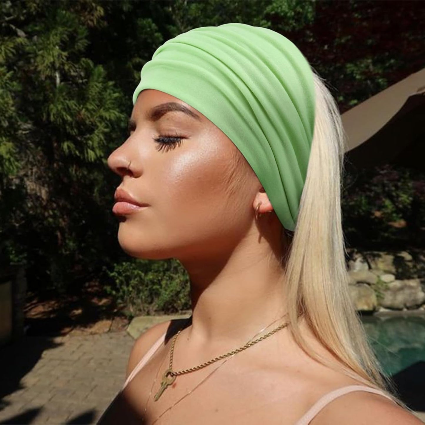 DRESHOW 4 Pack Turban Headbands for Women Wide Vintage Head Wraps Knotted Cute Hair Band Accessories