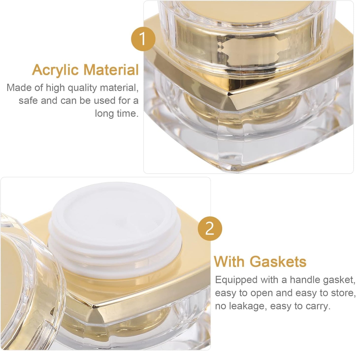 Beaupretty 1Pc Cream Empty Cream pots Cosmetics Bottle face Lotion jar Glass Terrarium with lid Cosmetic Bottle Lotion Holder Acrylic Eye Travel Body