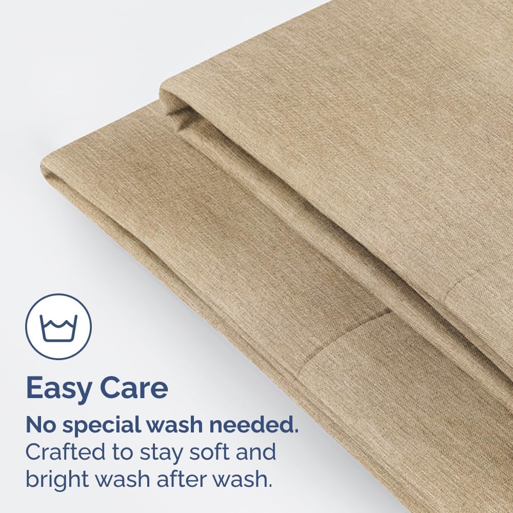 Queen Pillow Cases Set of 2 - Ultra Soft Hotel Quality Pillowcase Covers - Comfy, Cozy & Wrinkle Free - Shrinkage and Fade Resistant - Machine Washable Pillow Protectors - 2 Piece Set - Heathered Tan