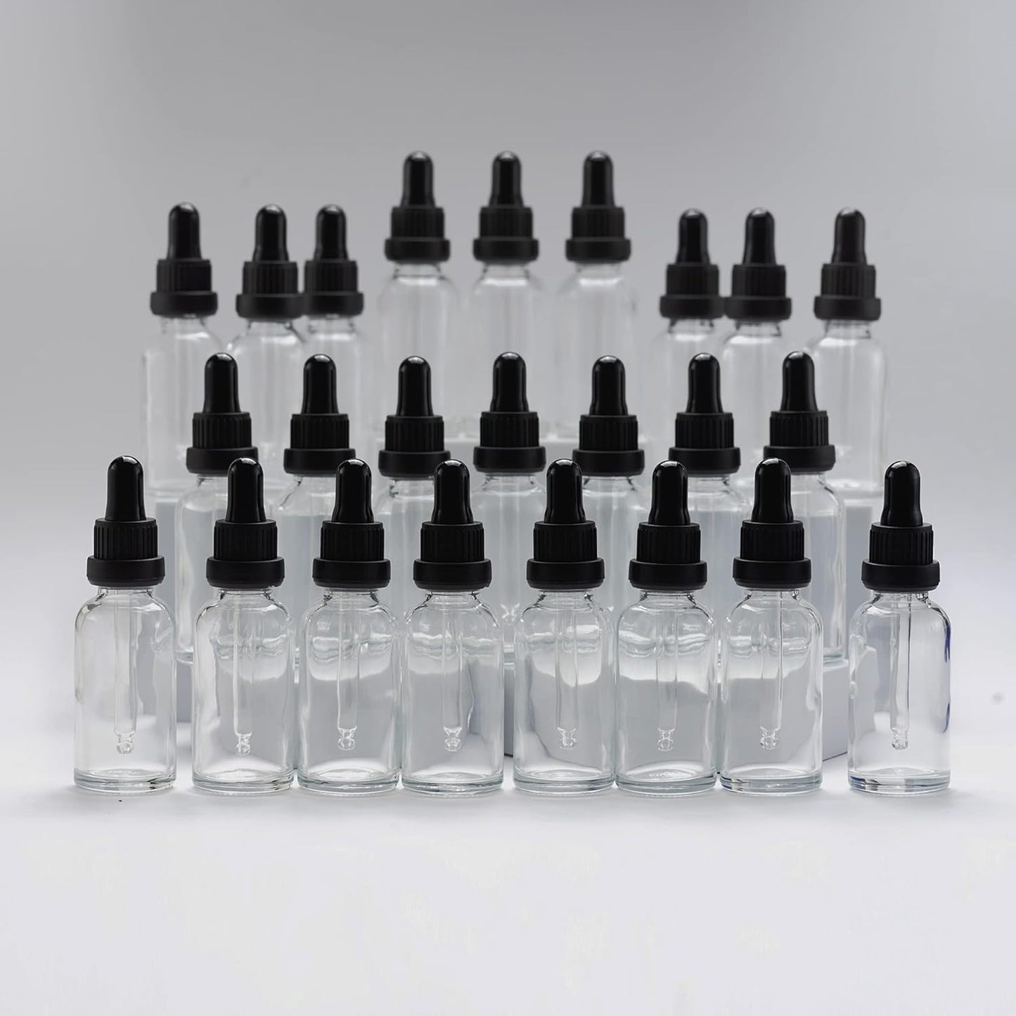 YIZHAO Clear Glass Dropper Bottle 1oz, Tincture Bottles with Glass Dropper, for Essential Oils, Aromatherapy, Cosmetic, Laboratory, Pharmacy, Liquids, Travel –24 Pcs