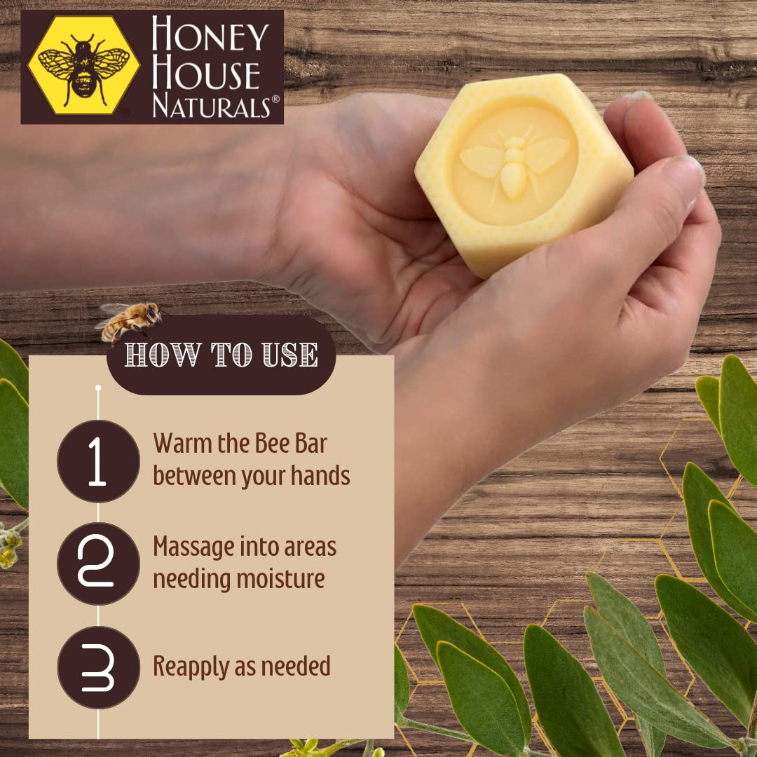 Honey House Naturals 2 Piece Gift Set, All Natural, Ultra Moisturizing Lotion Bar and Lip Butter Infused with Essential Oils, Made in USA, (Variant Name)