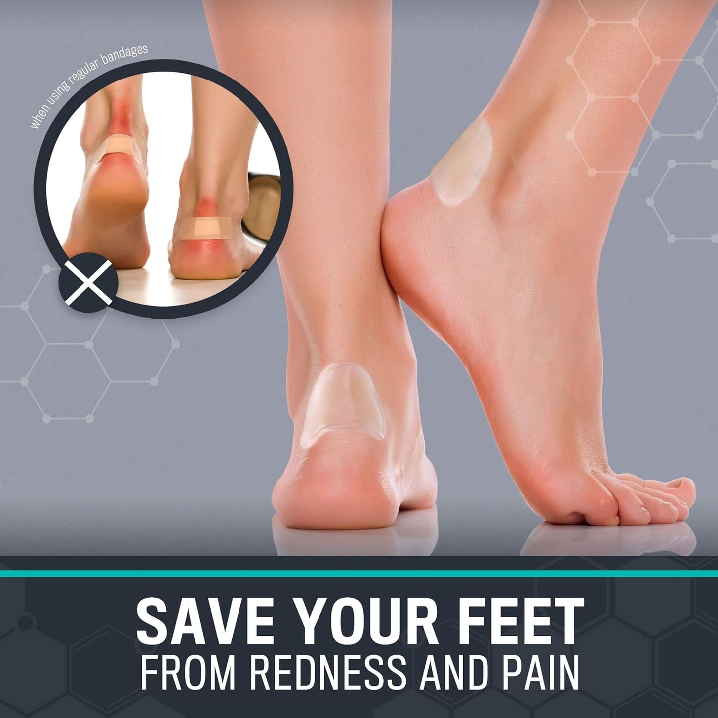 LotFancy Hydrocolloid Bandages, 15 Blister Bandage and 12 Acne Patches, Waterproof Blister Pads for Feet Toes Fingers, Heels Blister Prevention Cushions, 4 Size, Sterile, Travel Essentials