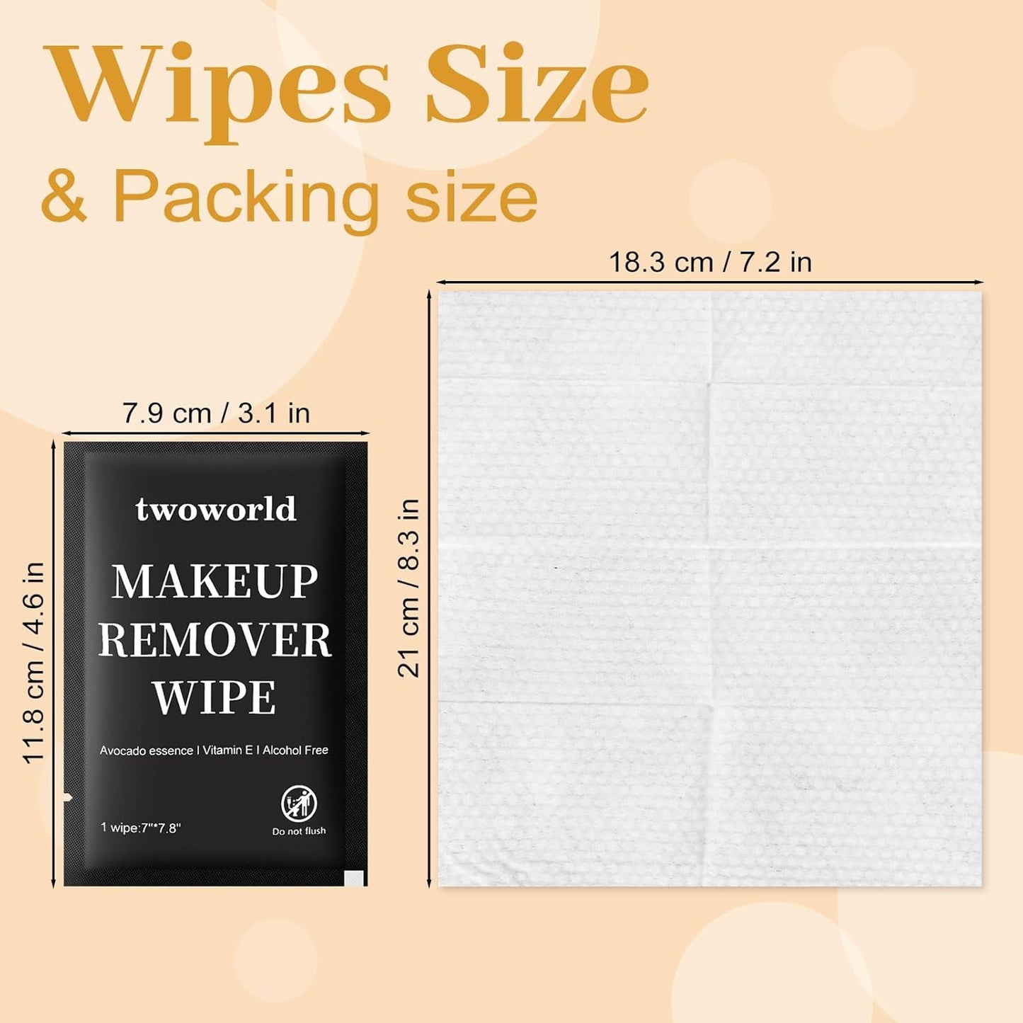 Makeup Remover Wipes Bulk Individually Wrapped,Travel Makeup Wipes Gentle for Face Cleansing Mascara Lipstick Travel Hotel（black,pack of 150)