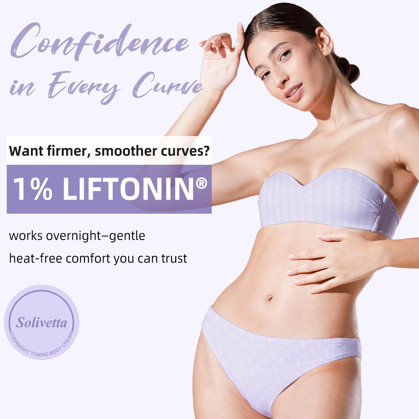 Dreamy Glow Overnight Toning Whip Cream – Anti Cellulite & Tightening Loose Skin for Body – LIFTONIN® Get Firming Cream with Satin Eye Mask 3.38 fl oz