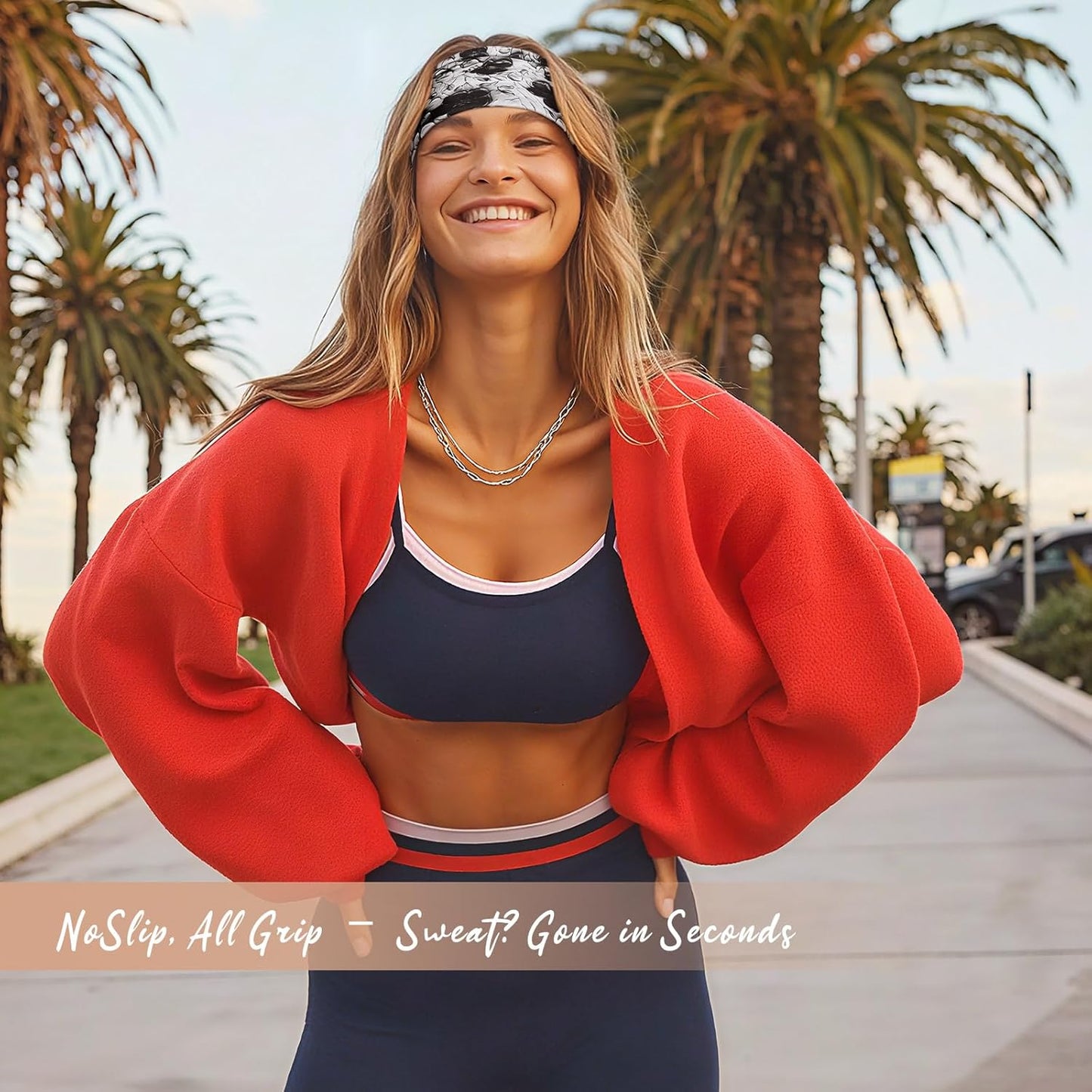 Wide Headbands for Women Knotted No Slip Head Bands Soft Turban Headband Hair Accessories Boho African Solid Color Head Wraps for Women Yoga Workout Pack of 6