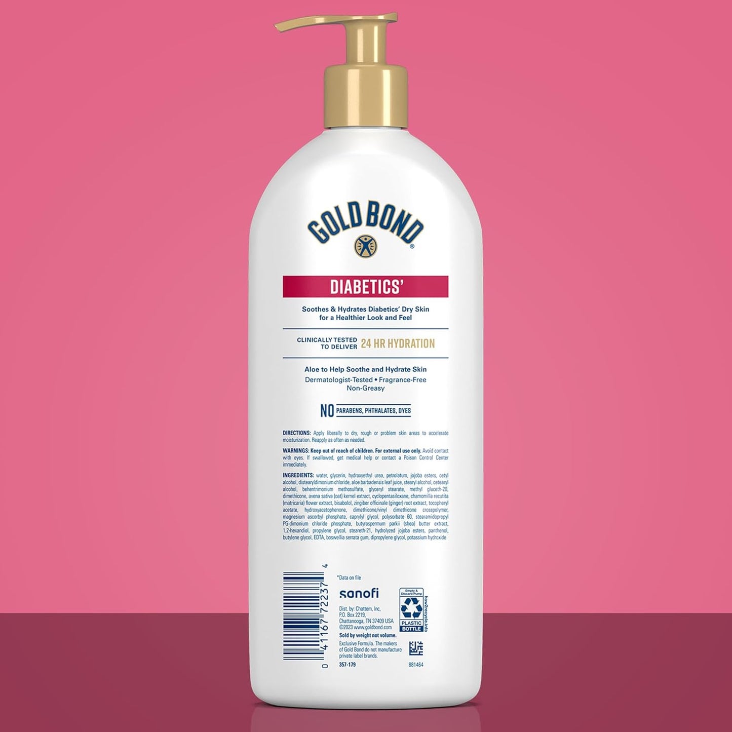 Gold Bond Diabetics' Dry Skin Relief Body Lotion With Vitamin E & Aloe To Soothe & Moisturize Dry, Flaky & Rough Skin, Value Size, 21 oz.