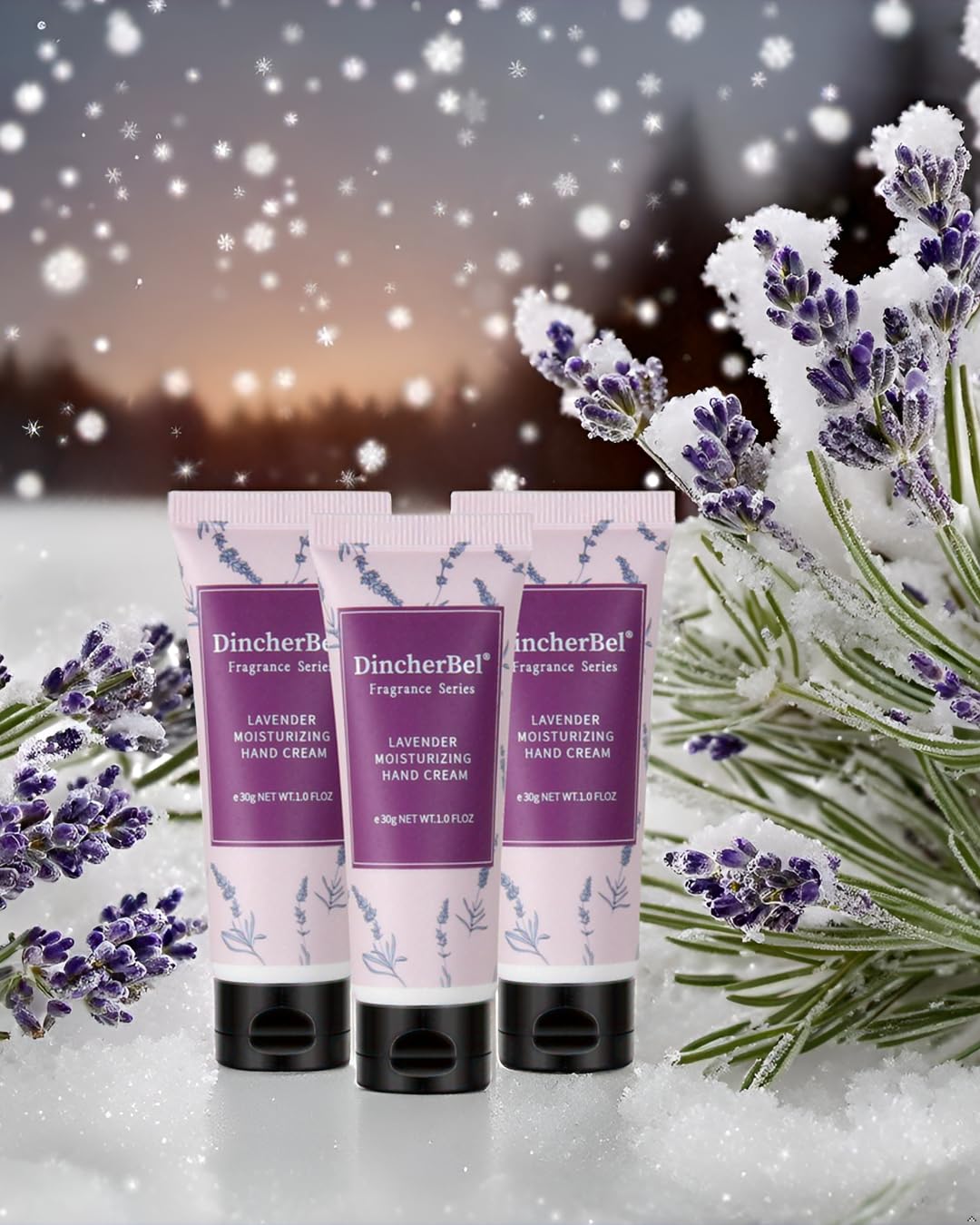 DincherBel 100 Pack Lavender Moisturizing Hand Cream Set - Travel Size Non-Greasy Hand Lotion Set for Dry Skin, Instant Moisturizing Hand Cream for Women, 1.0 oz/30 ml