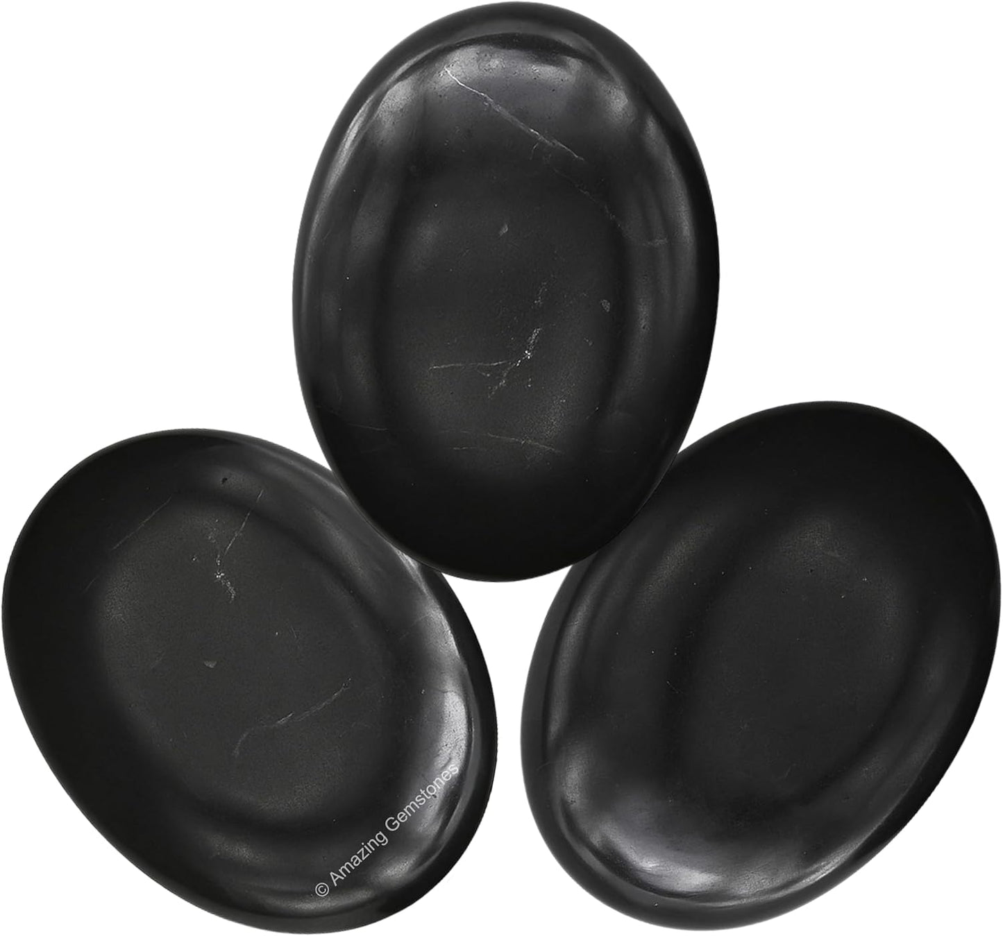 Amazing Gemstone Shungite Crystals and Healing Stones - Large Palm Stone Crystals Piedra - Crystal for Good Luck, Balanced Positive Energy, Meditation - Unique Stocking Stuffers and Birthday Gifts