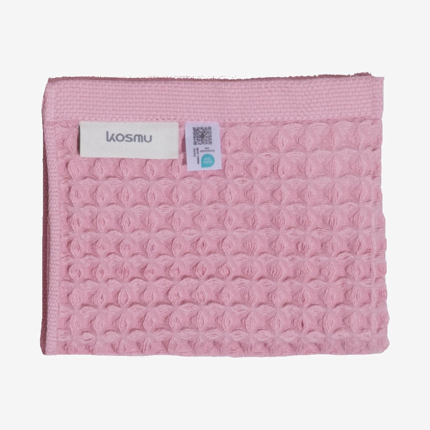 Luxury Japanese Cotton Silk Waffle Bath Towel | Plush, Absorbent, and Quick Dry | Free Storage Bag Included (Sakura Pink, Face Towel, 16" x 16")