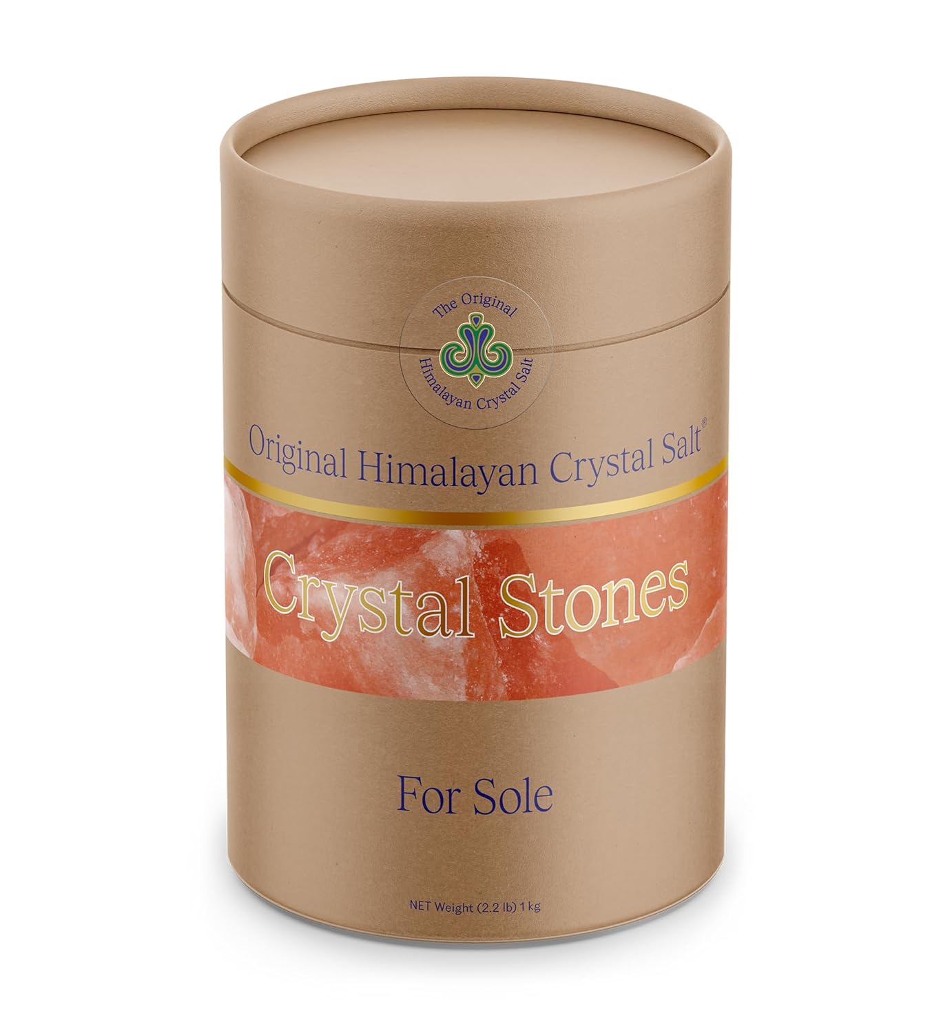 Original Himalayan Crystal Salt Stones for Sole 2.2lb (1kg) - Increase Hydration, Energy, Vibration, Cellular Communication and Replenish Electrolytes with 84 Trace Minerals