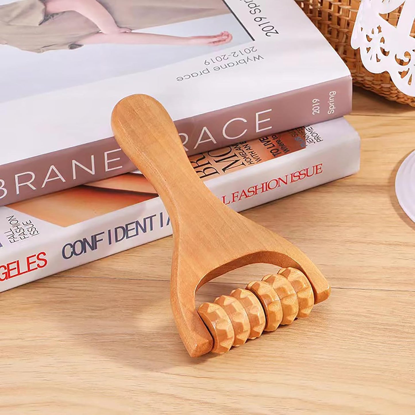 Wooden Massage Roller ，Roller Massager Tool，Wooden Massage Tool for Foot and Back