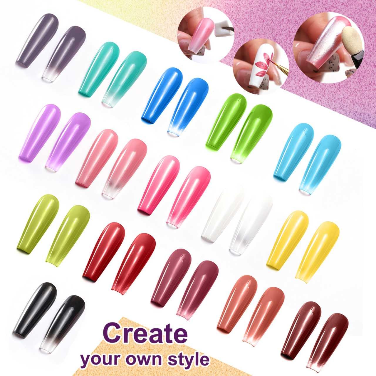 Gradient Painting Gel, 12 Gliter Colors Ombre Gel Nail Polish for Pigment Pat Silver&Gold Aura Nails, French Manicure DIY Nail Art Long-lasting No-wipe Palette25