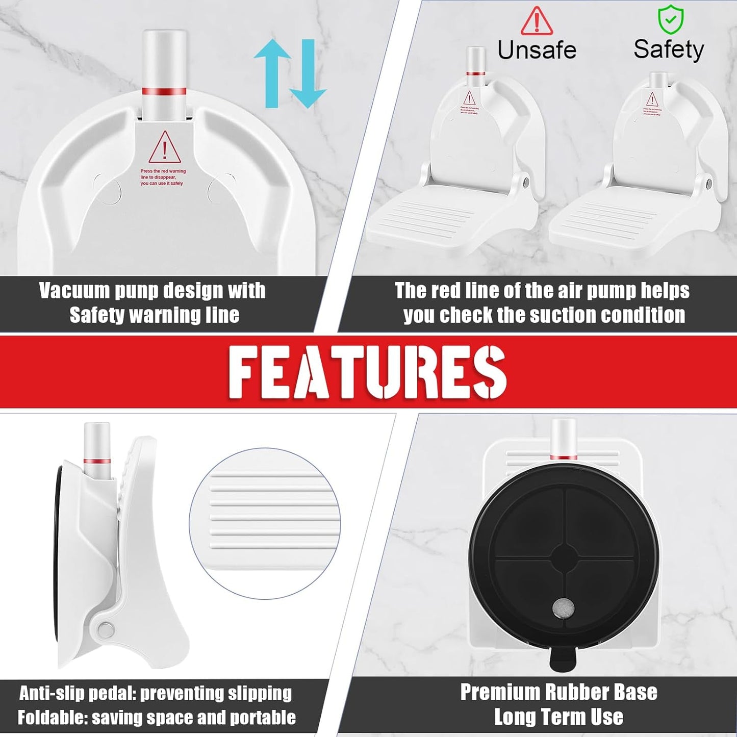 Suction Cup Shower Foot Rest for Shaving Legs, Foldable Shower Step Foot Rest Tool Stand to Shave Legs, Anti-Slip Shower Ledge Leg Shaving Shelf