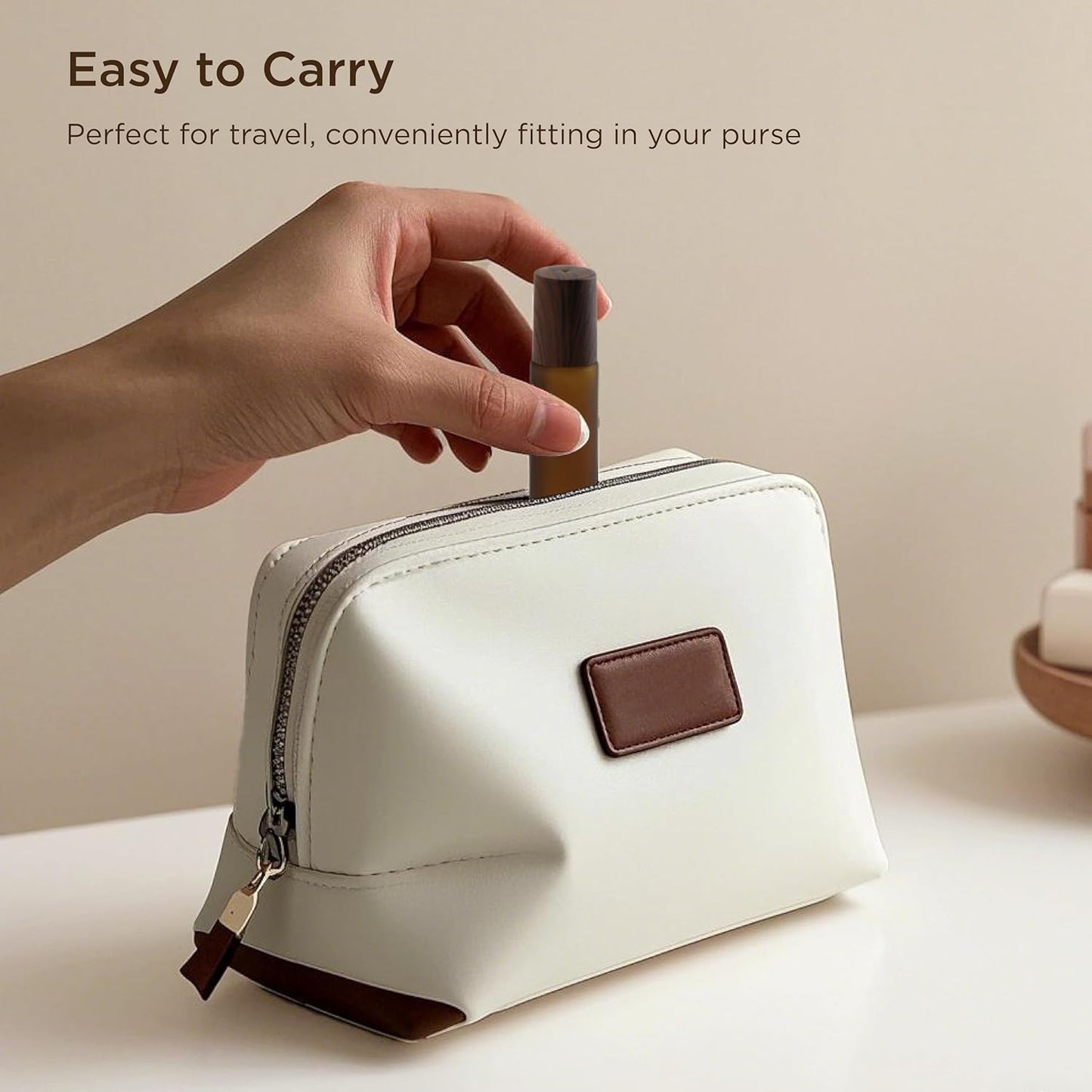 Essential Oil Roller Bottles, 10ml Thick Glass Perfume Roller Bottles with Funnel Opener and Dropper Amber Glass Empty Bottles with Stainless Steel Roller Balls (Amber, 12 Pack)