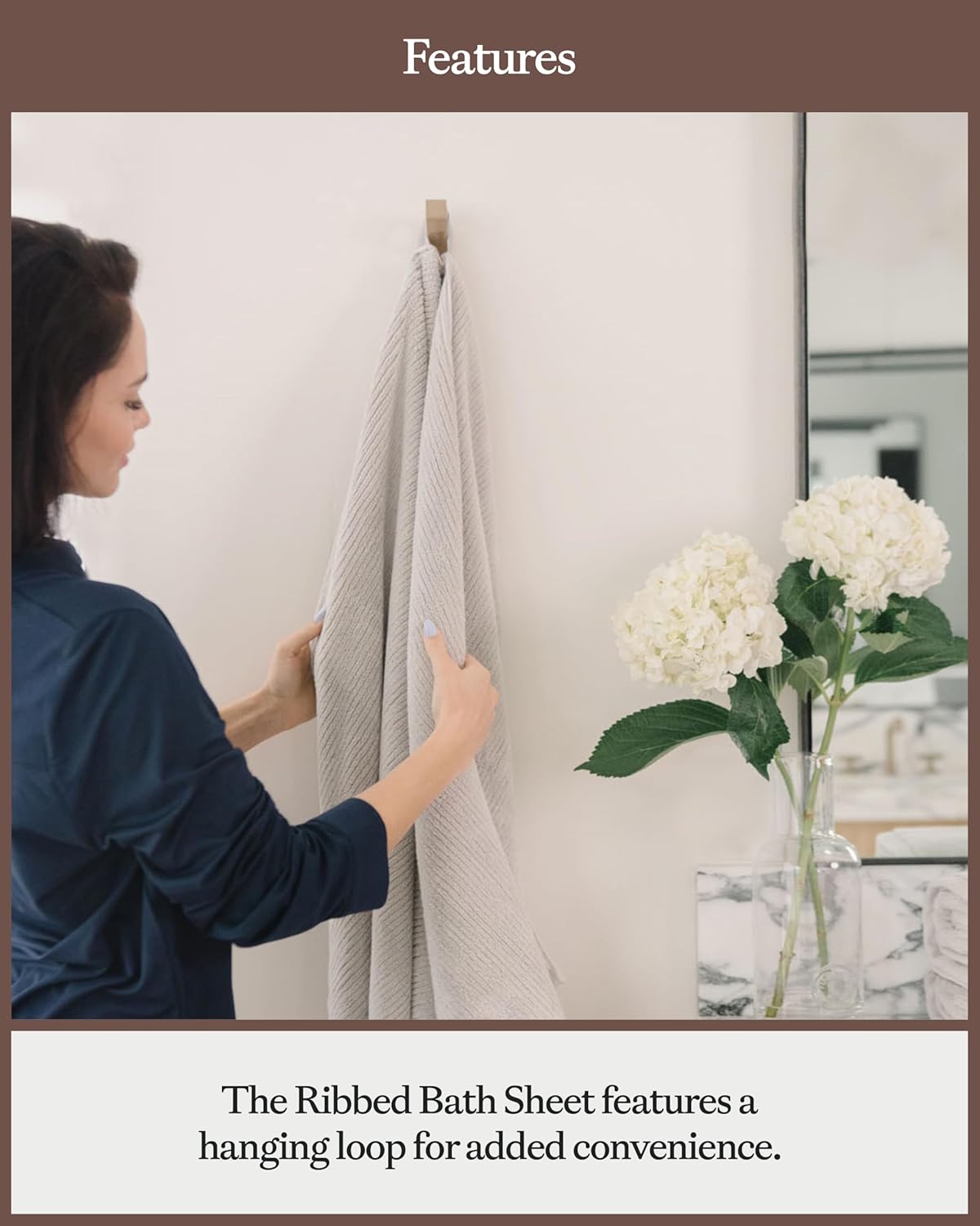 Cozy Earth Ribbed Bath Sheet Set - 60% Cotton 40% Viscose from Bamboo Bath Sheets - Soft & Absorbent Textured Ribbed Pattern - 2 Pack White