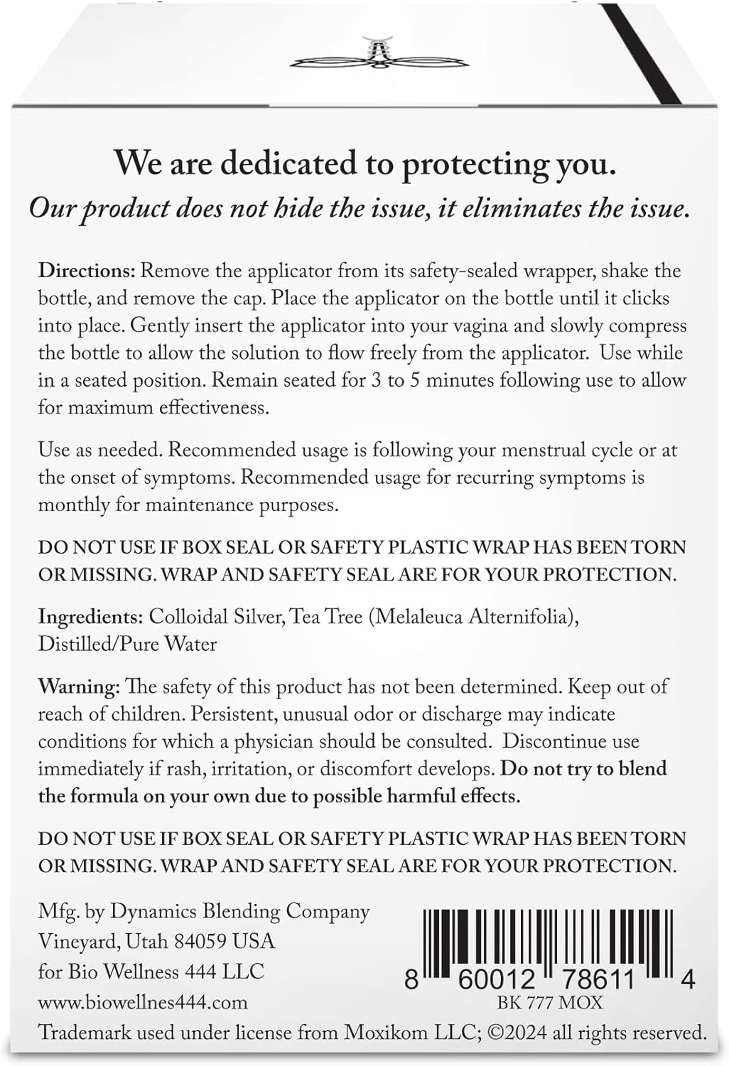 Silver D Elite Vaginal Douche with Colloidal Silver & Tea Tree Oil – Monthly Maintenance 1-Day Cleanser