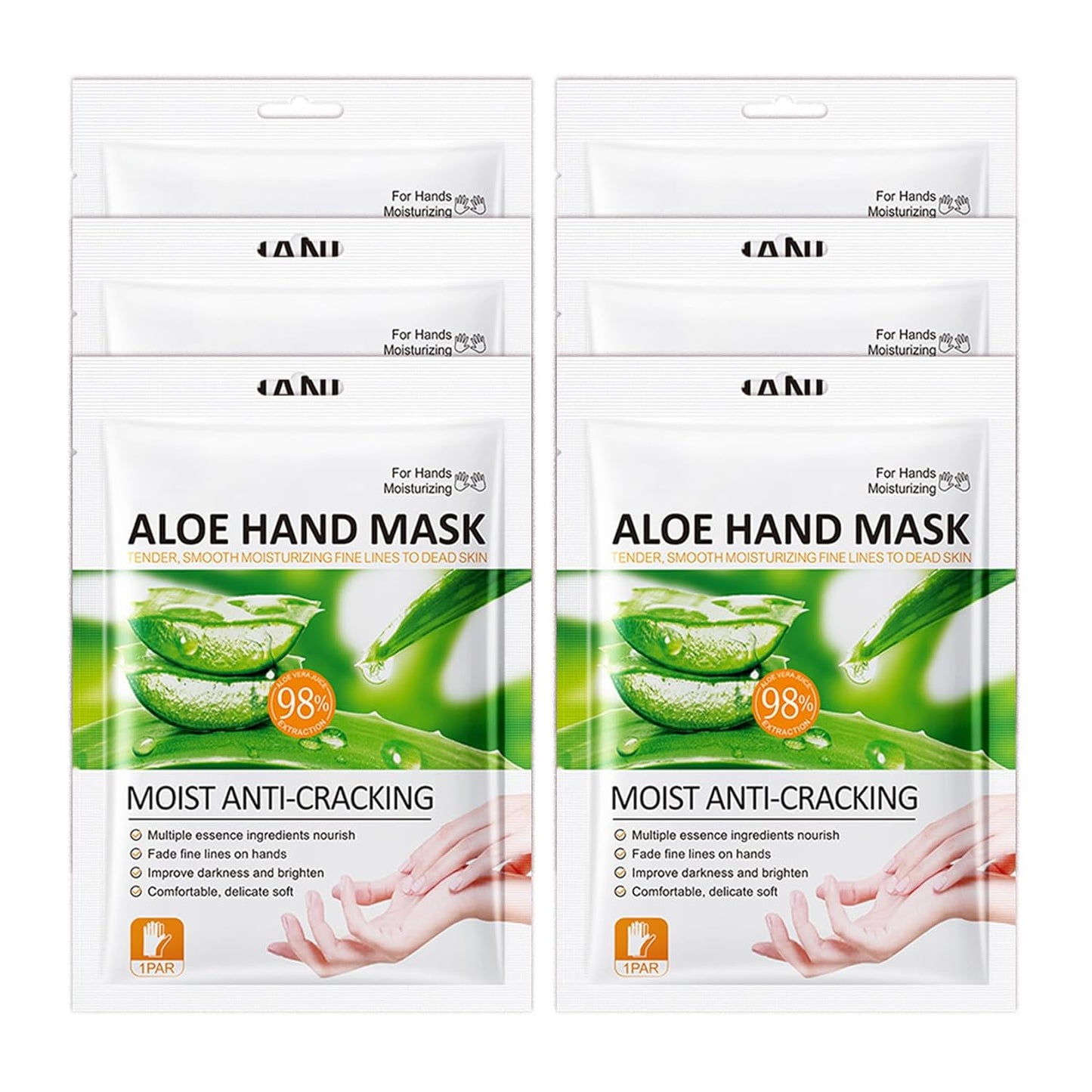 Hand Masks Moisturizing Gloves,6 Pairs Hydrating Hand Peel Masks Gift Set for Dry Cracked Hands Care,Long-lasting and Non-greasy Hand Moisturizer Gloves for Women N