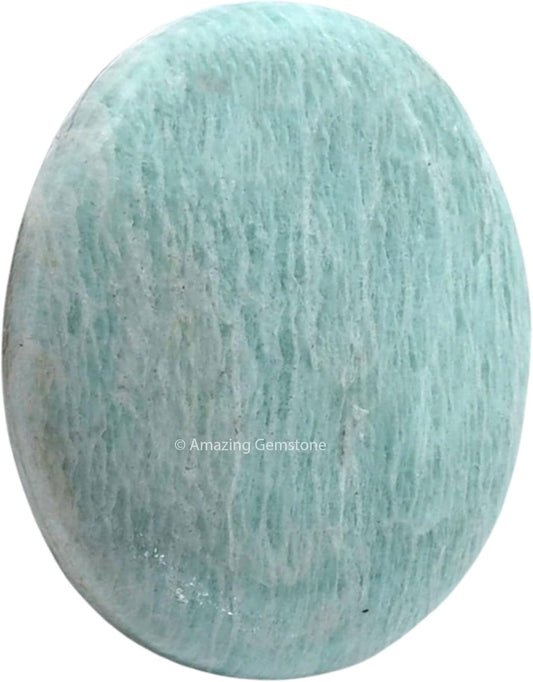Amazing Gemstone Amazonite Crystals and Healing Stones - Large Palm Stone Crystals Piedra - Crystal for Good Luck, Balanced Positive Energy, Meditation - Unique Stocking Stuffers, Gifts for Women, Men