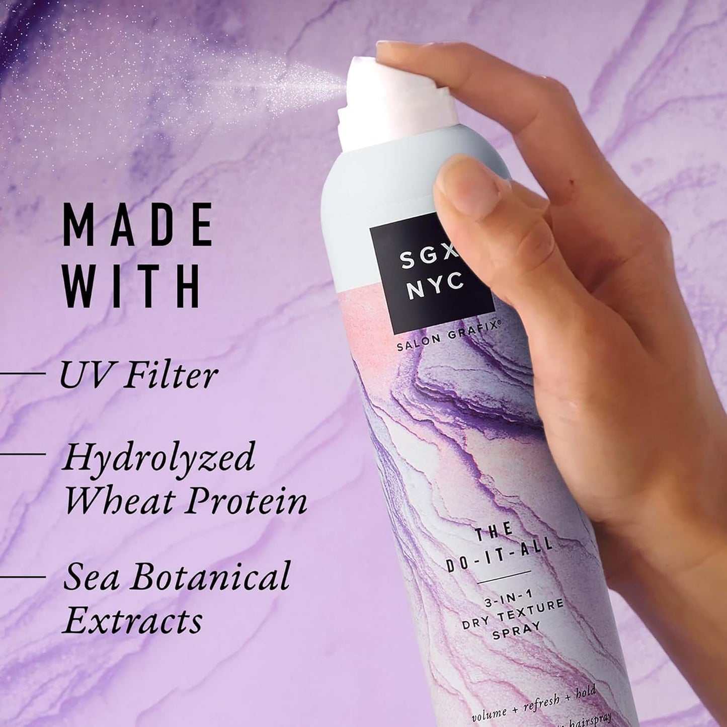 SGX NYC The Do It All 3-in-1 Dry Texture Spray - Versatile Dry Shampoo and Texture Spray for Refreshed Hair - Volumizing Hair Products - 2 pc