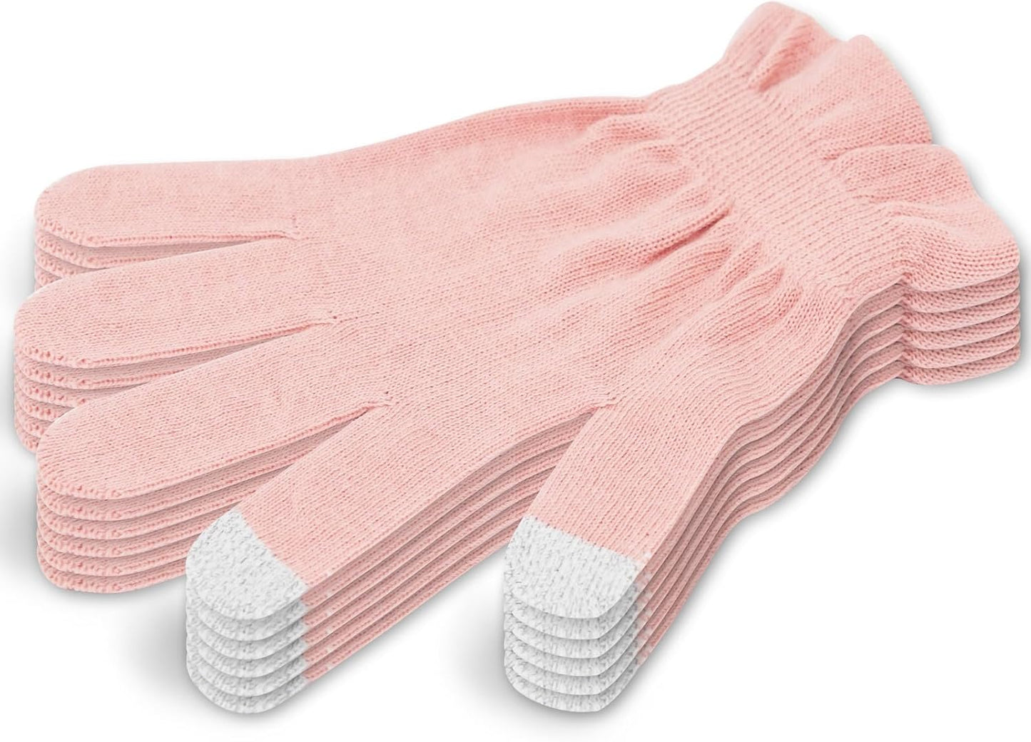 Donfri 6 Pairs Moisturizing Gloves Overnight Kids Cotton Gloves for Eczema Lotion Gloves for Dry Hands,Gloves with Touchscreen Fingers Sleeping (XS)