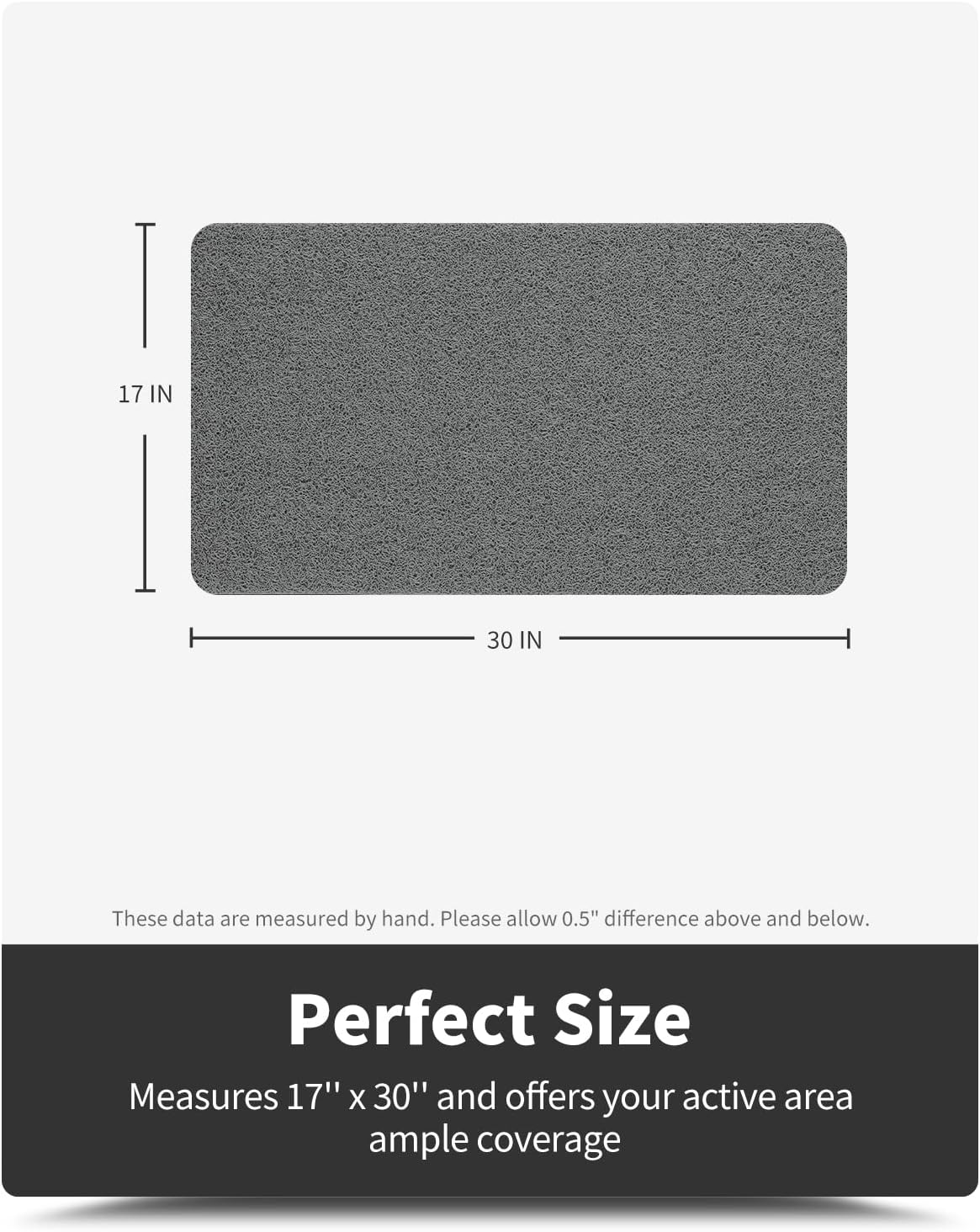 Non-Slip Bathtub Mat, 17x 30 Inch, Shower Mats for Bath Tub, PVC Loofah Bathroom Mats for Wet Areas, Quick Drying