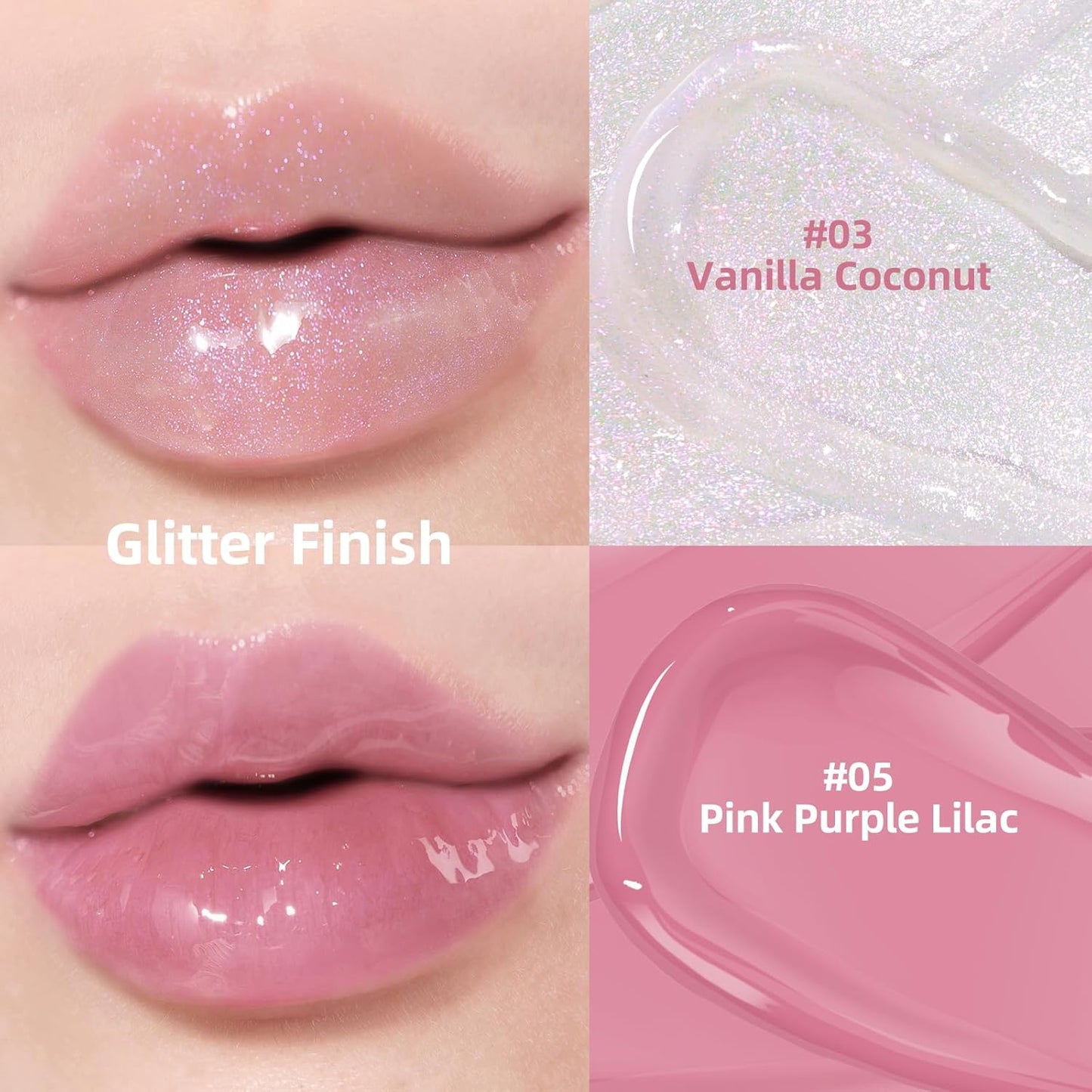 KIMUSE Lip Plumper, 2PCS Moisturizing All-in-one Lip Plumping, Gloss, Balm, Non Sticky Lip Plumper Solid Lipstick Click Lip Balm, Buildable, Vegan & Cruelty-Free