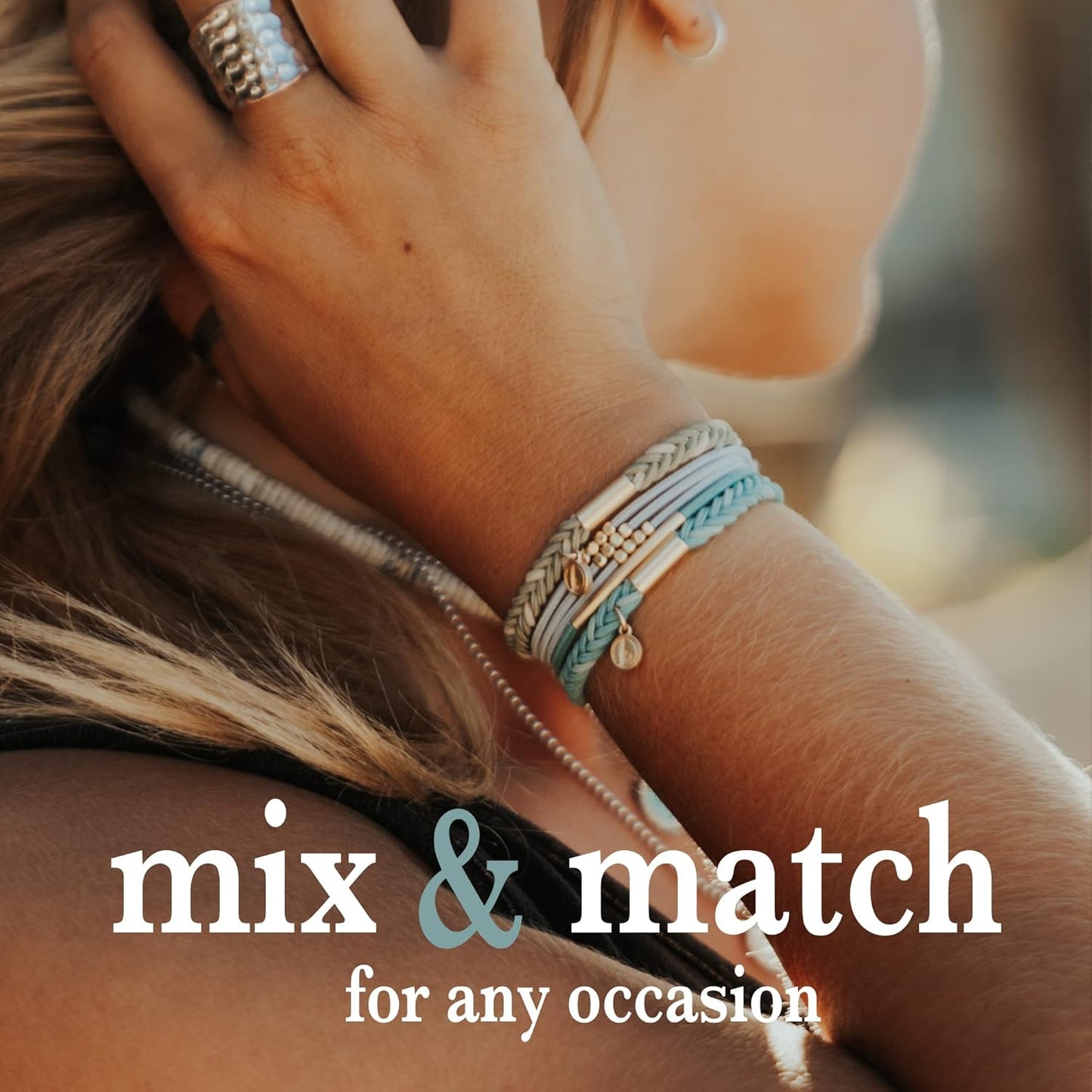 K'lani Hair Tie Bracelets for Women - Elastic Hair Bands That Double as Stylish Jewelry - Inspire - Small