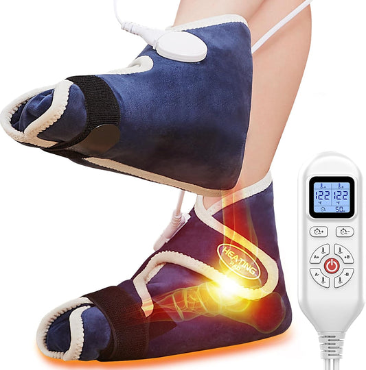 CAMECO 1 Pair Foot Heating Pad for Feet Neuropathy, Heated Foot Warmers for Women Men, Under Desk Plug in Foot Heat Therapy Pad for Feet & Ankles Plantar Fasciitis Pain Relief, 86-158℉ Temperature